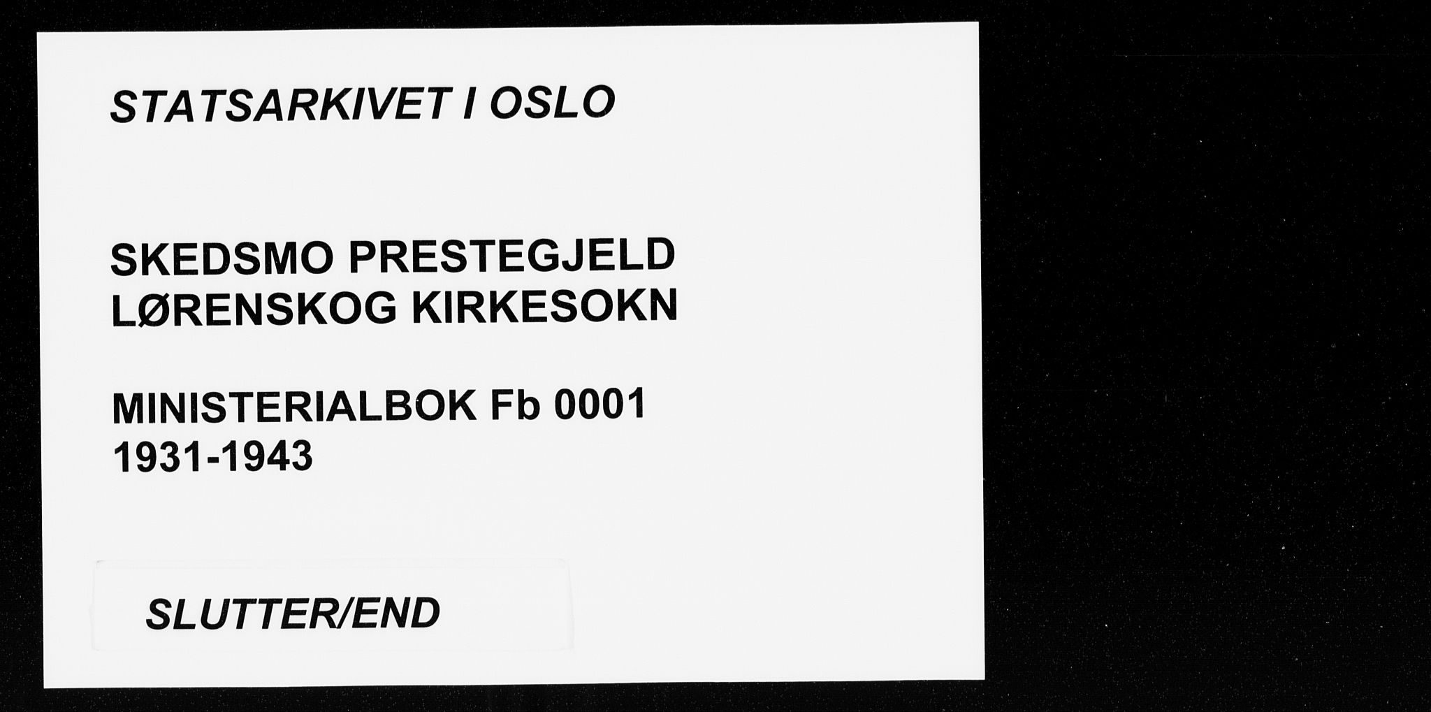 Skedsmo prestekontor Kirkebøker, SAO/A-10033a/F/Fb/L0004: Ministerialbok nr. II 4, 1931-1943