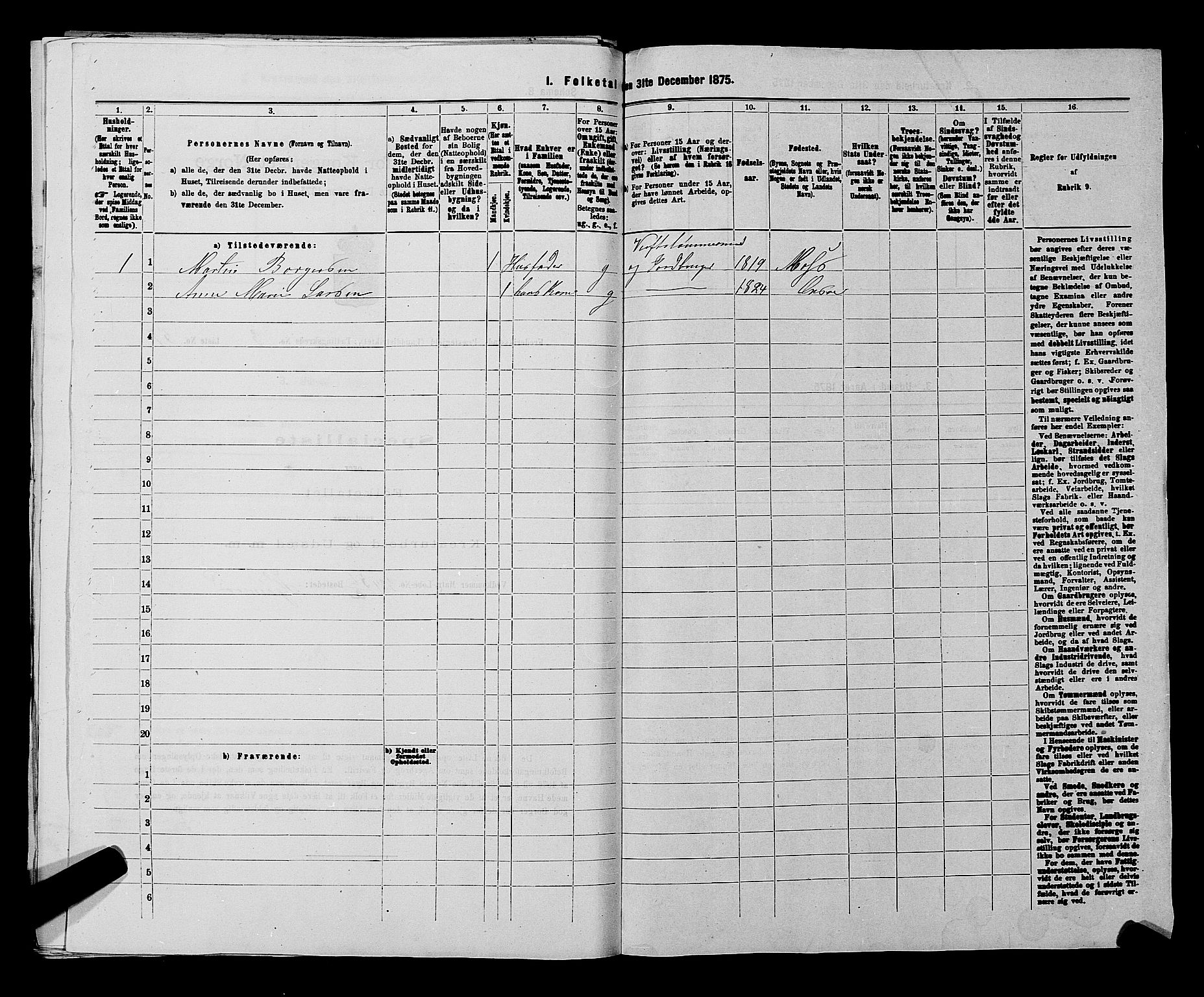 RA, Folketelling 1875 for 0132L Fredrikstad prestegjeld, Glemmen sokn, 1875, s. 788