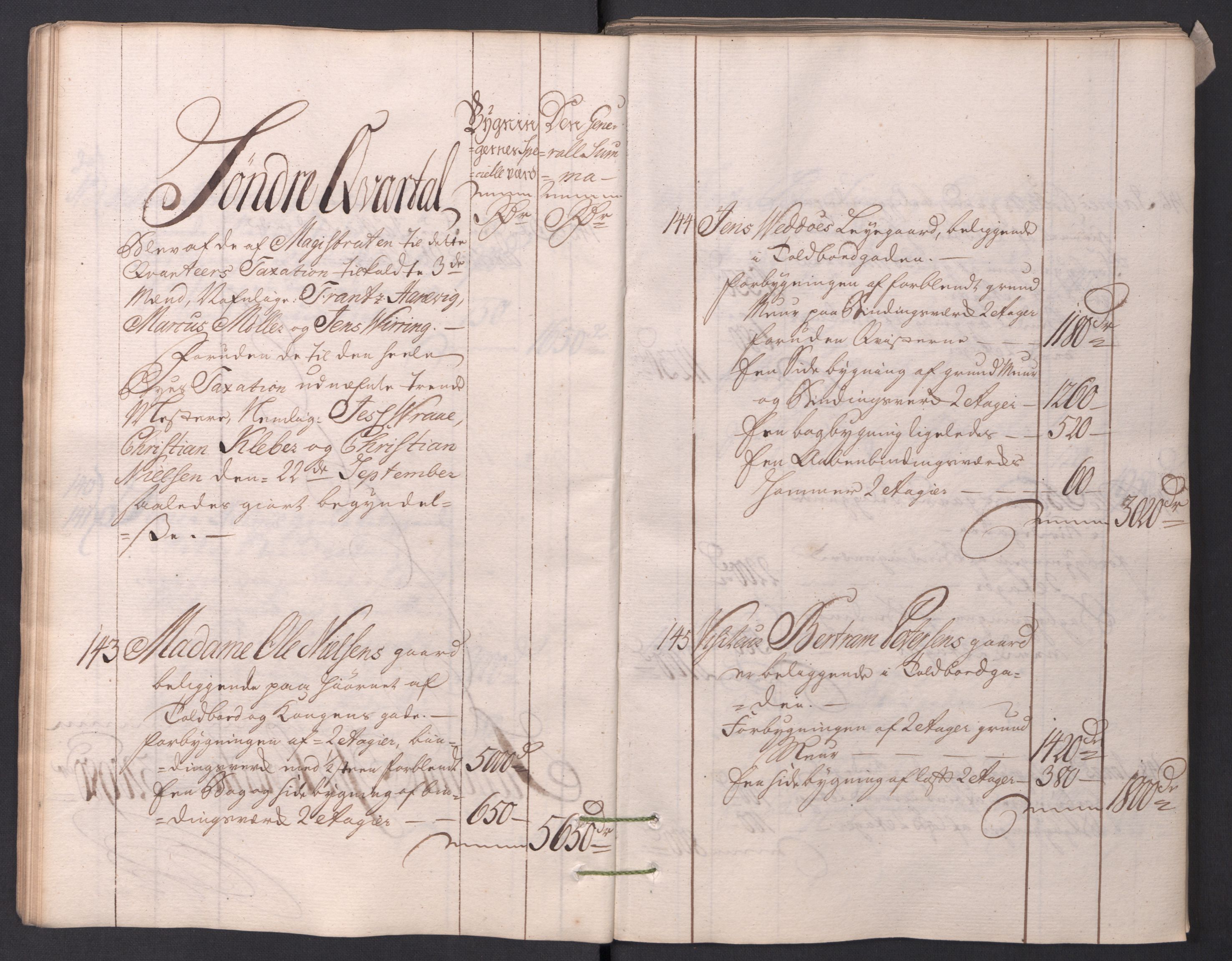 Kristiania stiftamt, AV/SAO-A-10386/I/Ia/L0001/0002: Branntakster / Christiania, 1766-1767