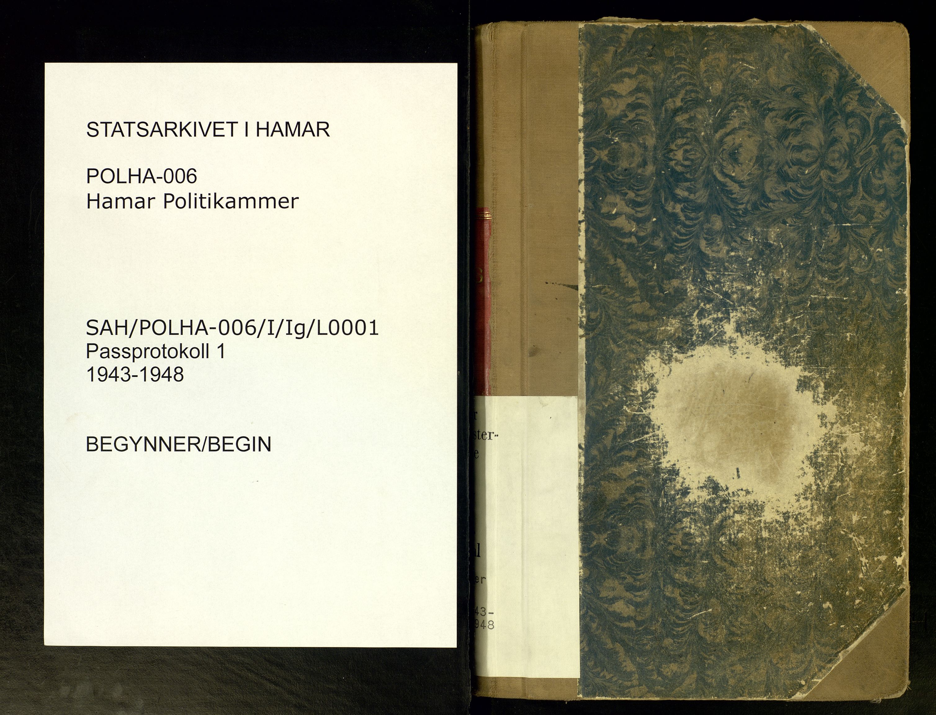 Hamar politimesterembete, SAH/POLHA-006/I/Ig/L0001: Utstedelse av pass, 1943-1948