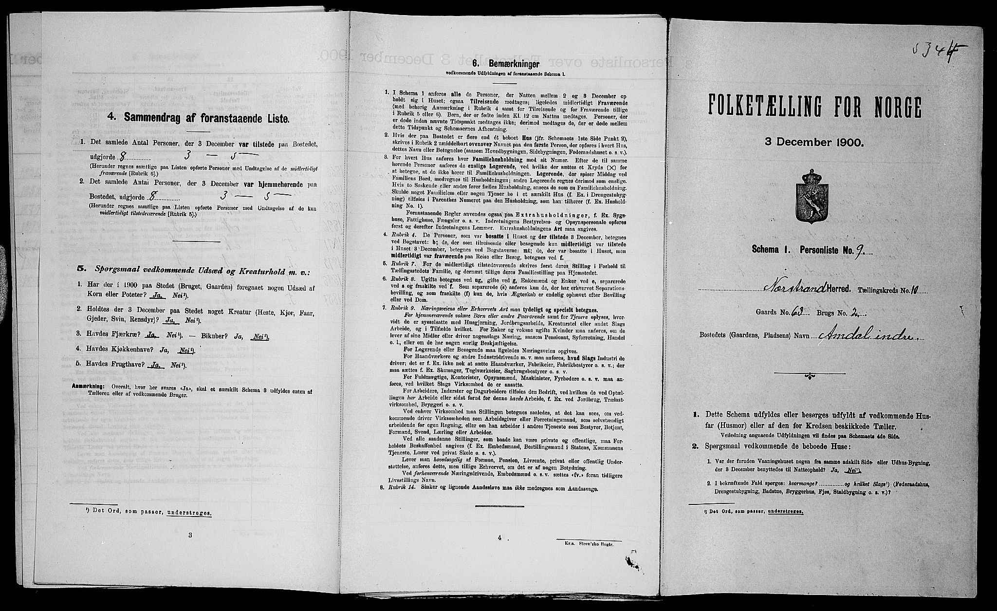 SAST, Folketelling 1900 for 1139 Nedstrand herred, 1900, s. 575