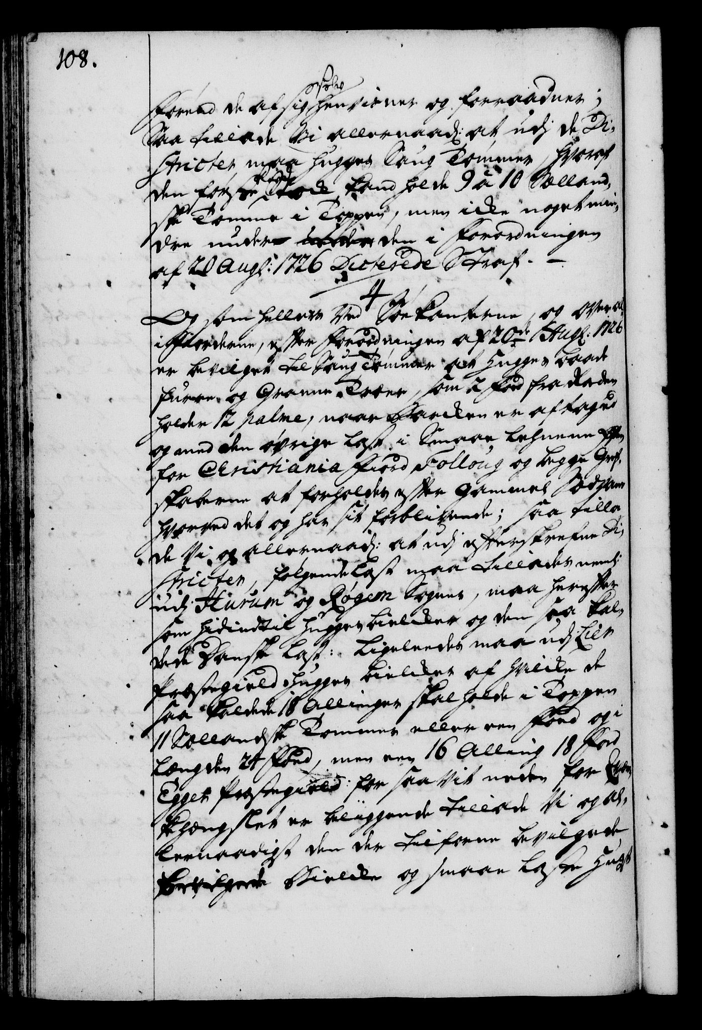 Rentekammeret, Kammerkanselliet, AV/RA-EA-3111/G/Gg/Gga/L0003: Norsk ekspedisjonsprotokoll med register (merket RK 53.3), 1727-1734, s. 108