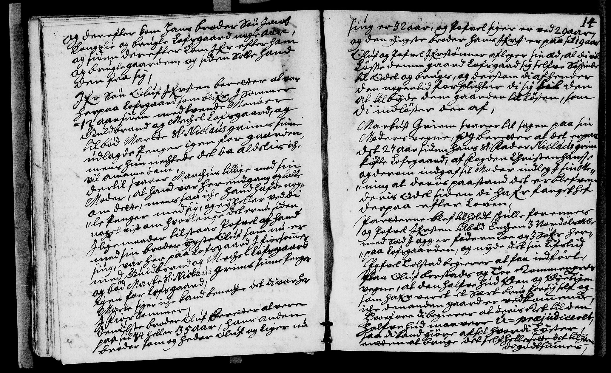 Sorenskriverier i Gudbrandsdalen, AV/SAH-TING-036/G/Gb/Gba/L0030: Tingbok - Nord-Gudbrandsdal, 1702, s. 13b-14a
