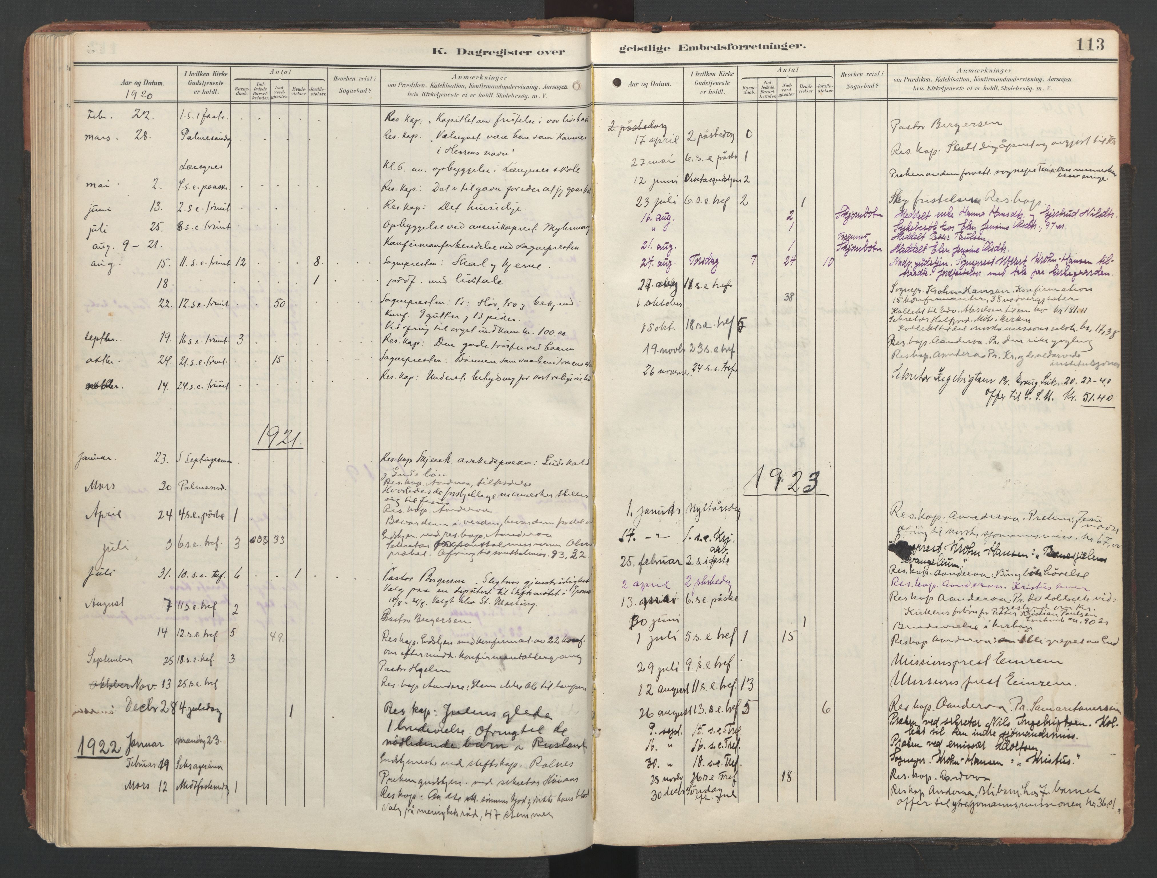 Ministerialprotokoller, klokkerbøker og fødselsregistre - Nordland, AV/SAT-A-1459/867/L0966: Klokkerbok nr. 867C01, 1904-1952, s. 113