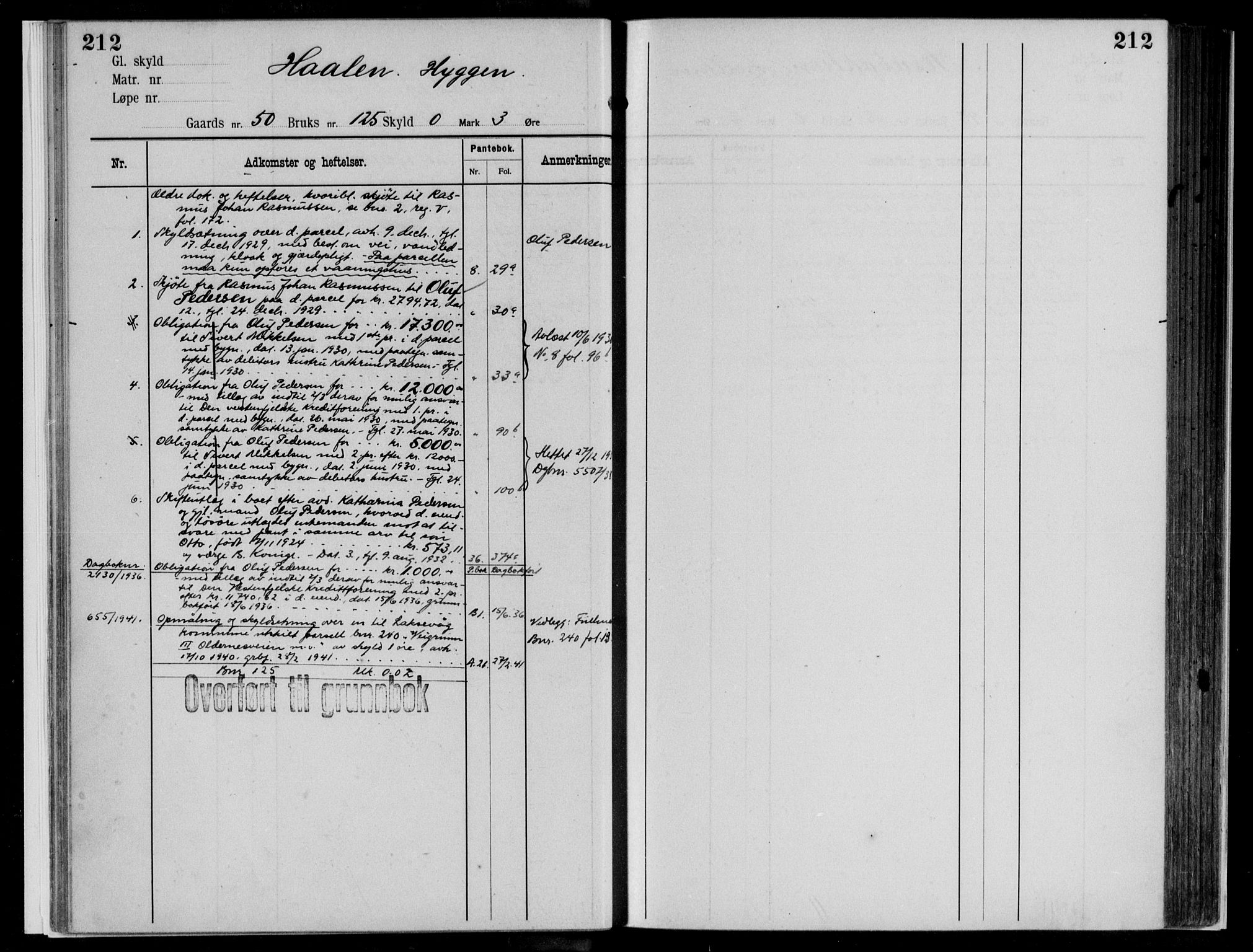 Midhordland sorenskriveri, AV/SAB-A-3001/1/G/Ga/Gab/L0112: Panteregister nr. II.A.b.112, s. 212