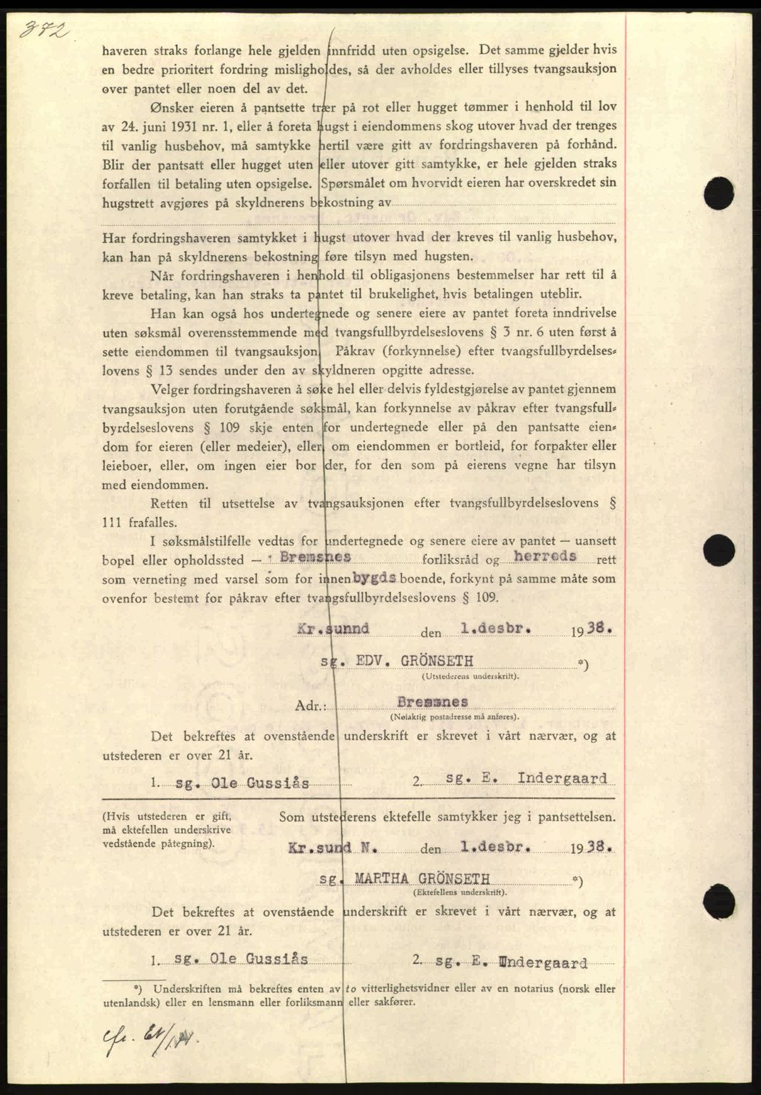 Nordmøre sorenskriveri, AV/SAT-A-4132/1/2/2Ca: Pantebok nr. B84, 1938-1939, Dagboknr: 2917/1938