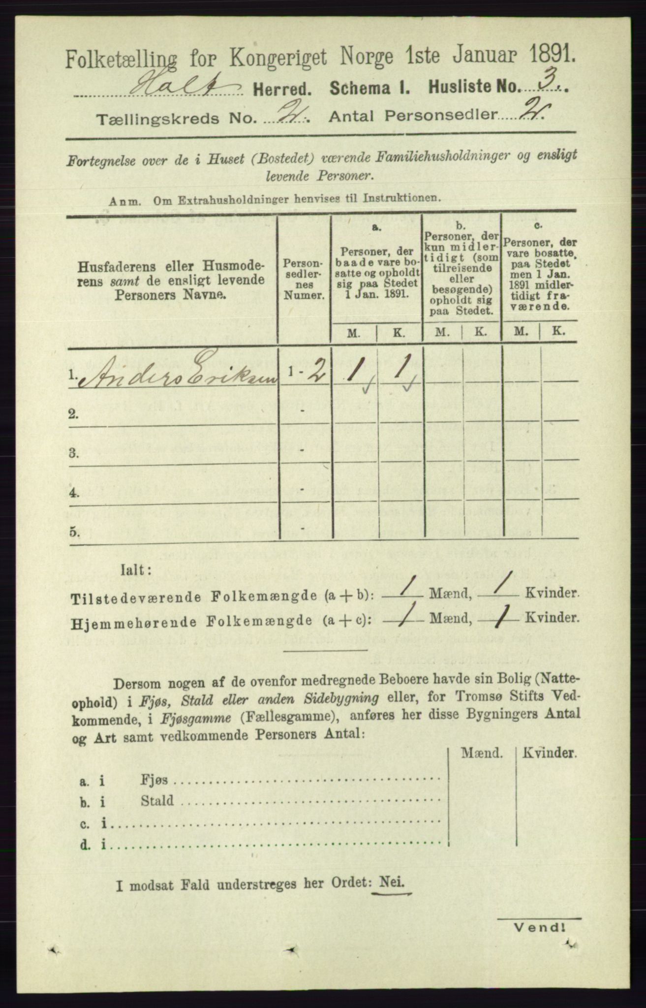 RA, Folketelling 1891 for 0914 Holt herred, 1891, s. 618