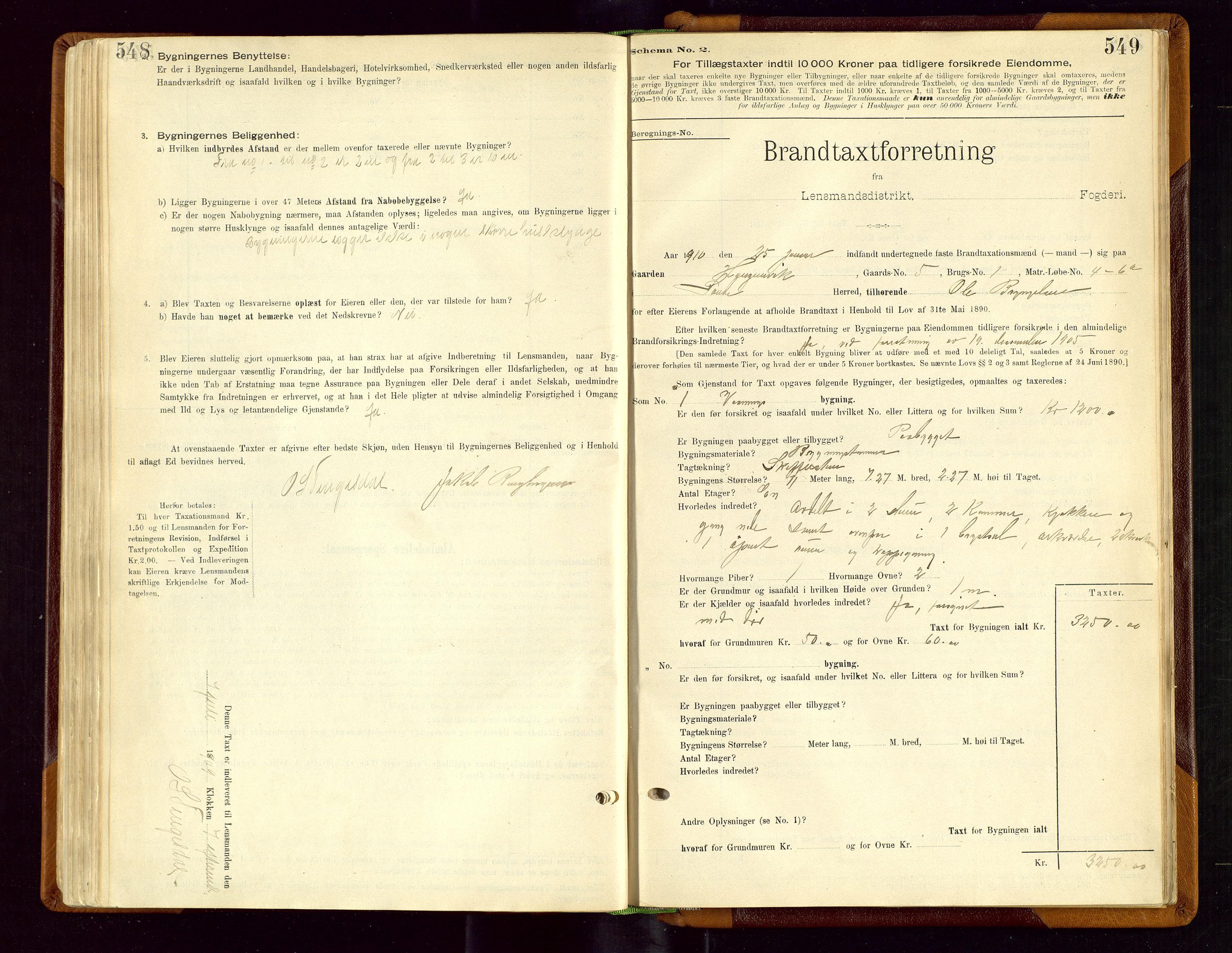 Sauda lensmannskontor, SAST/A-100177/Gob/L0001: Branntakstprotokoll - skjematakst, 1894-1914, s. 548-549