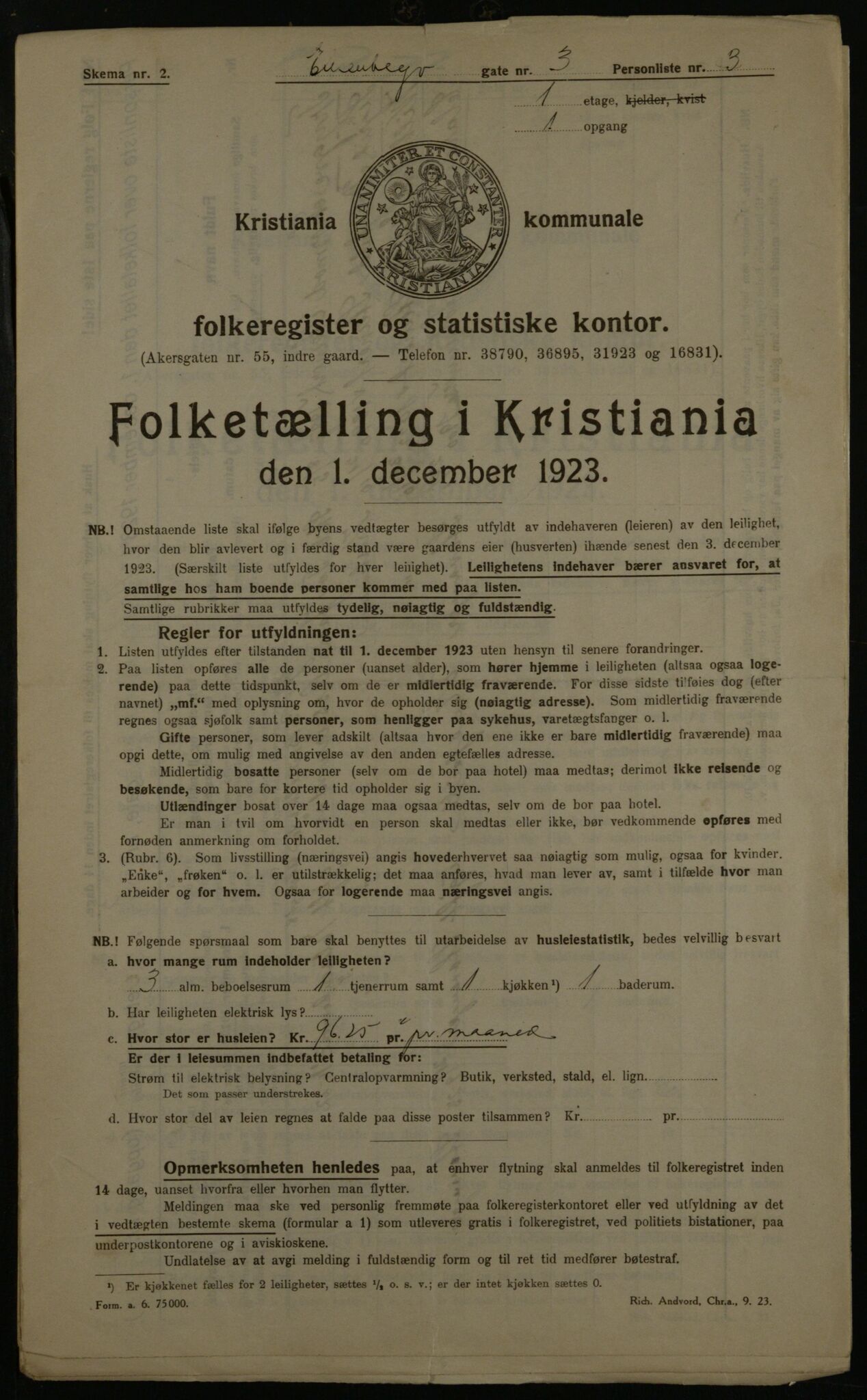 OBA, Kommunal folketelling 1.12.1923 for Kristiania, 1923, s. 22772