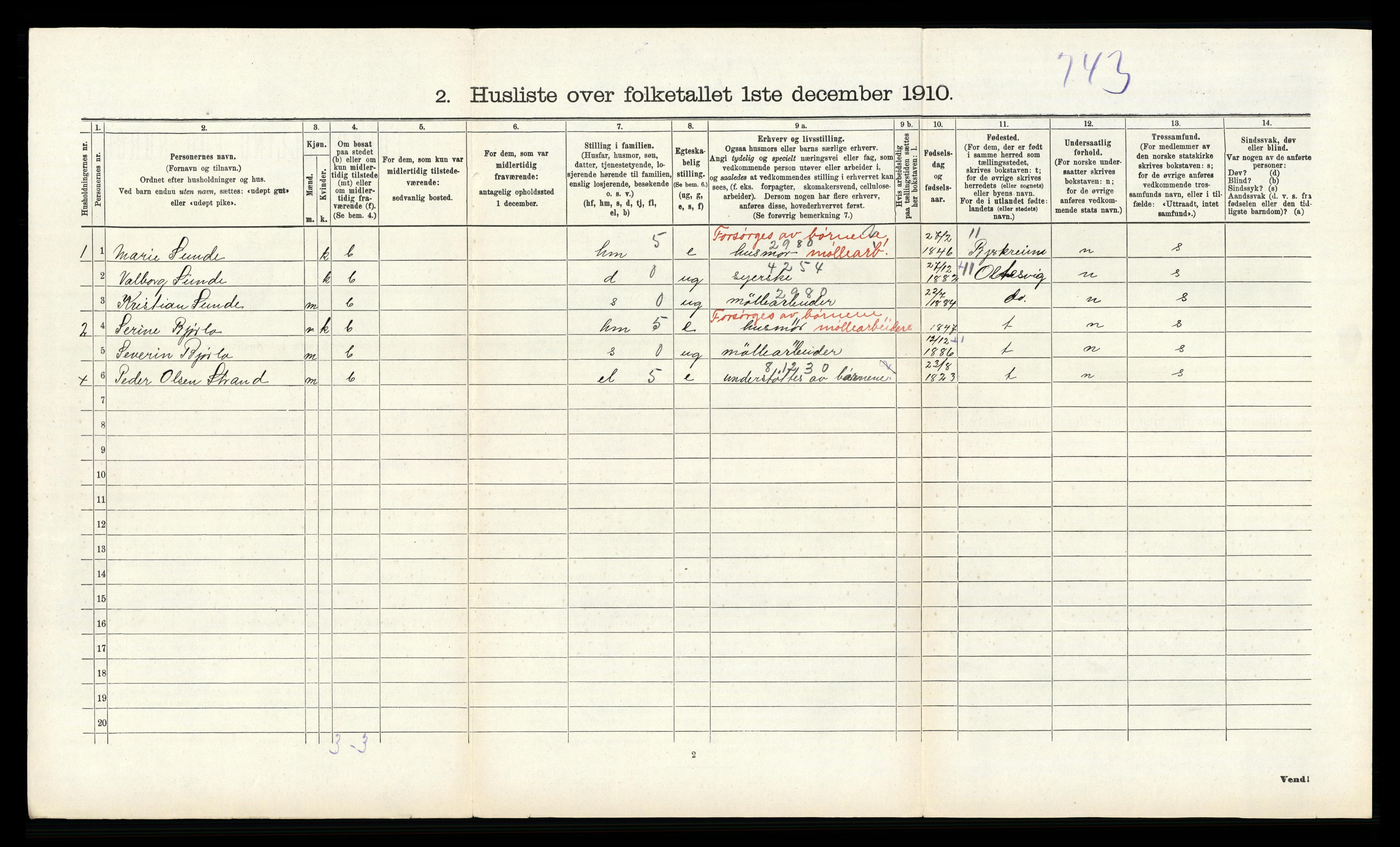 RA, Folketelling 1910 for 1130 Strand herred, 1910, s. 522