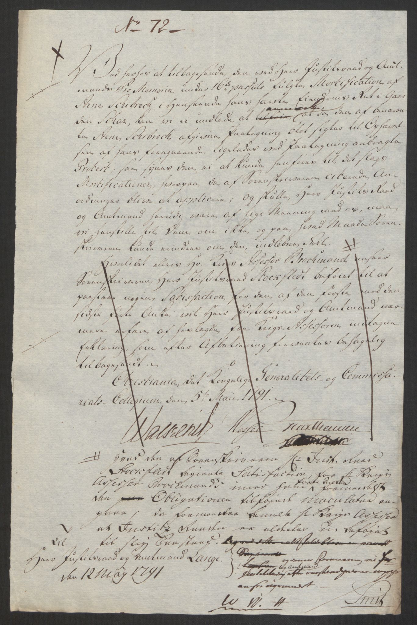 Forsvaret, Den norske kvesthuskasse/krigshospitalkasse, AV/RA-RAFA-1887/F/Fa/L0008: Konsepter, 1790-1793, s. 483