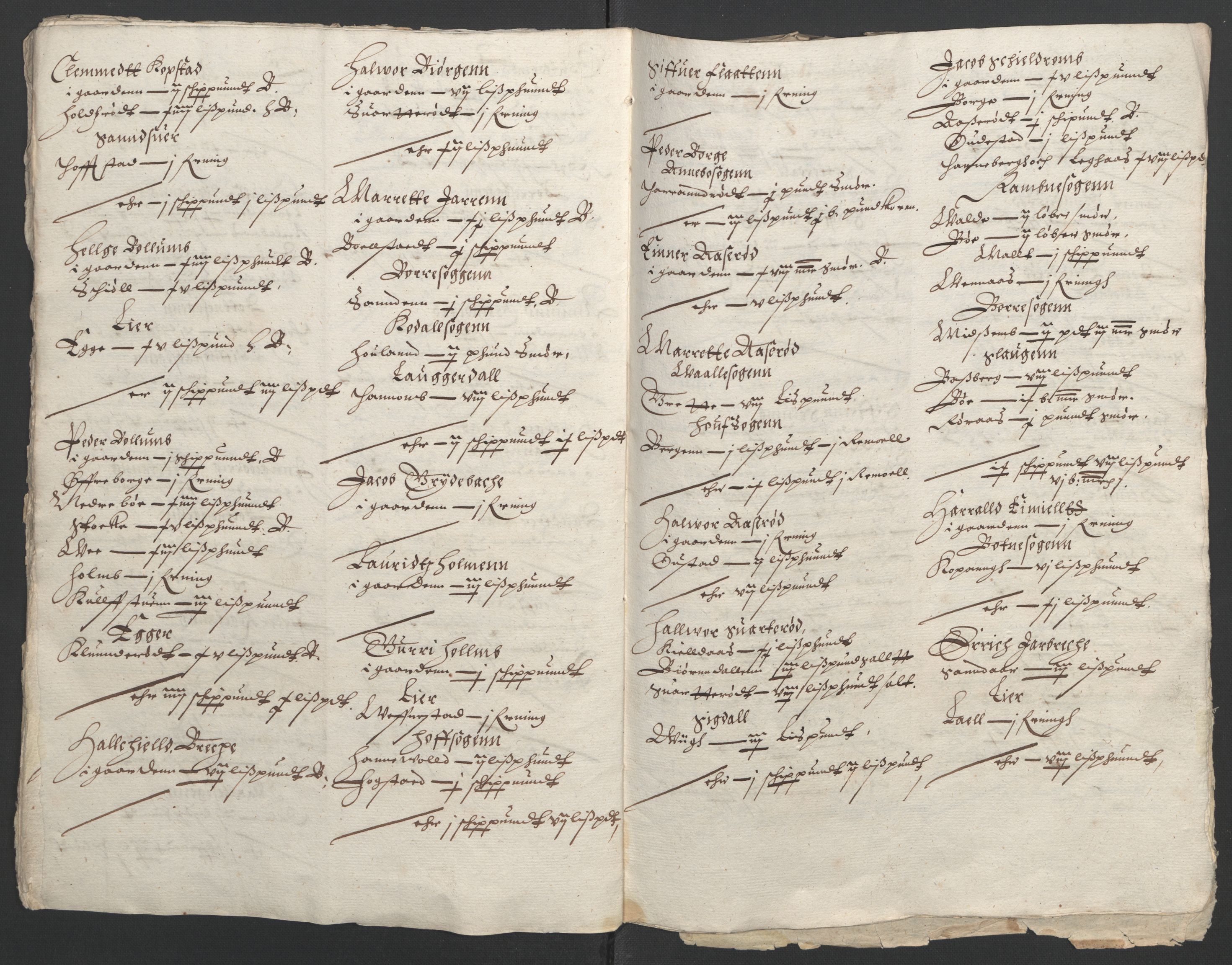 Stattholderembetet 1572-1771, AV/RA-EA-2870/Ek/L0009/0001: Jordebøker til utlikning av rosstjeneste 1624-1626: / Odelsjordebøker for noen vikværske len, 1624-1626, s. 156