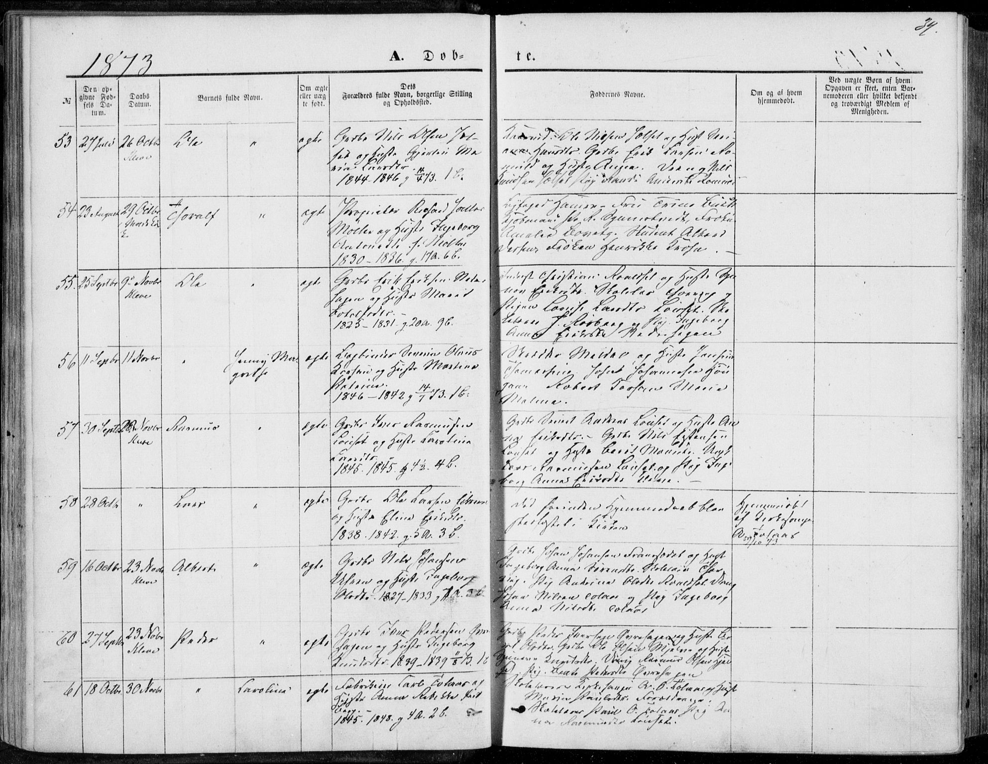 Ministerialprotokoller, klokkerbøker og fødselsregistre - Møre og Romsdal, AV/SAT-A-1454/555/L0655: Ministerialbok nr. 555A05, 1869-1886, s. 39