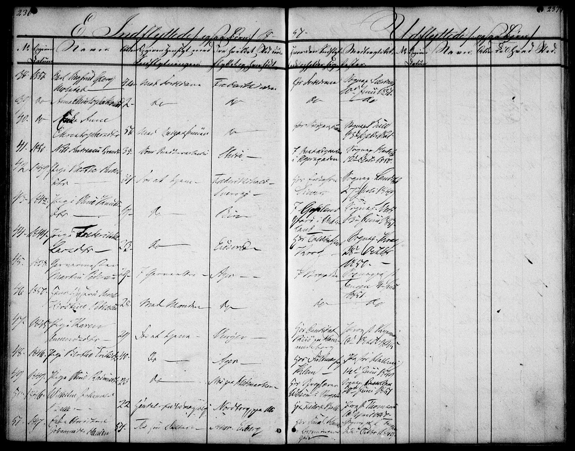 Oslo domkirke Kirkebøker, SAO/A-10752/F/Fa/L0028: Ministerialbok nr. 28, 1840-1876, s. 236-237