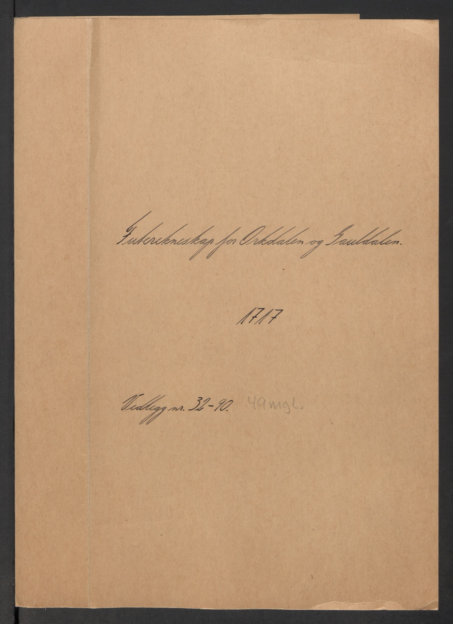 Rentekammeret inntil 1814, Reviderte regnskaper, Fogderegnskap, RA/EA-4092/R60/L3969: Fogderegnskap Orkdal og Gauldal, 1717, s. 311
