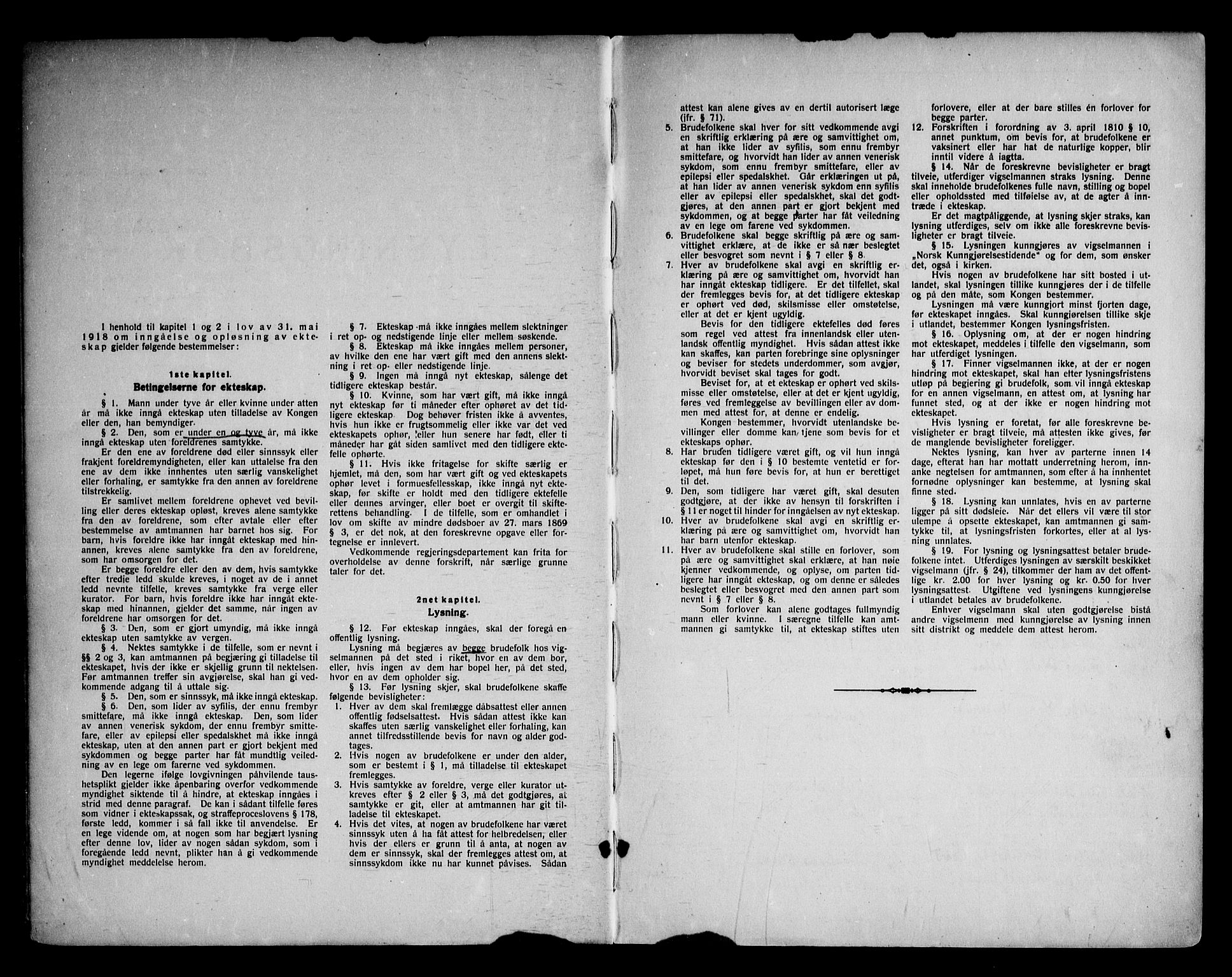 Flesberg kirkebøker, SAKO/A-18/H/Ha/L0001: Lysningsprotokoll nr. 1, 1919-1969