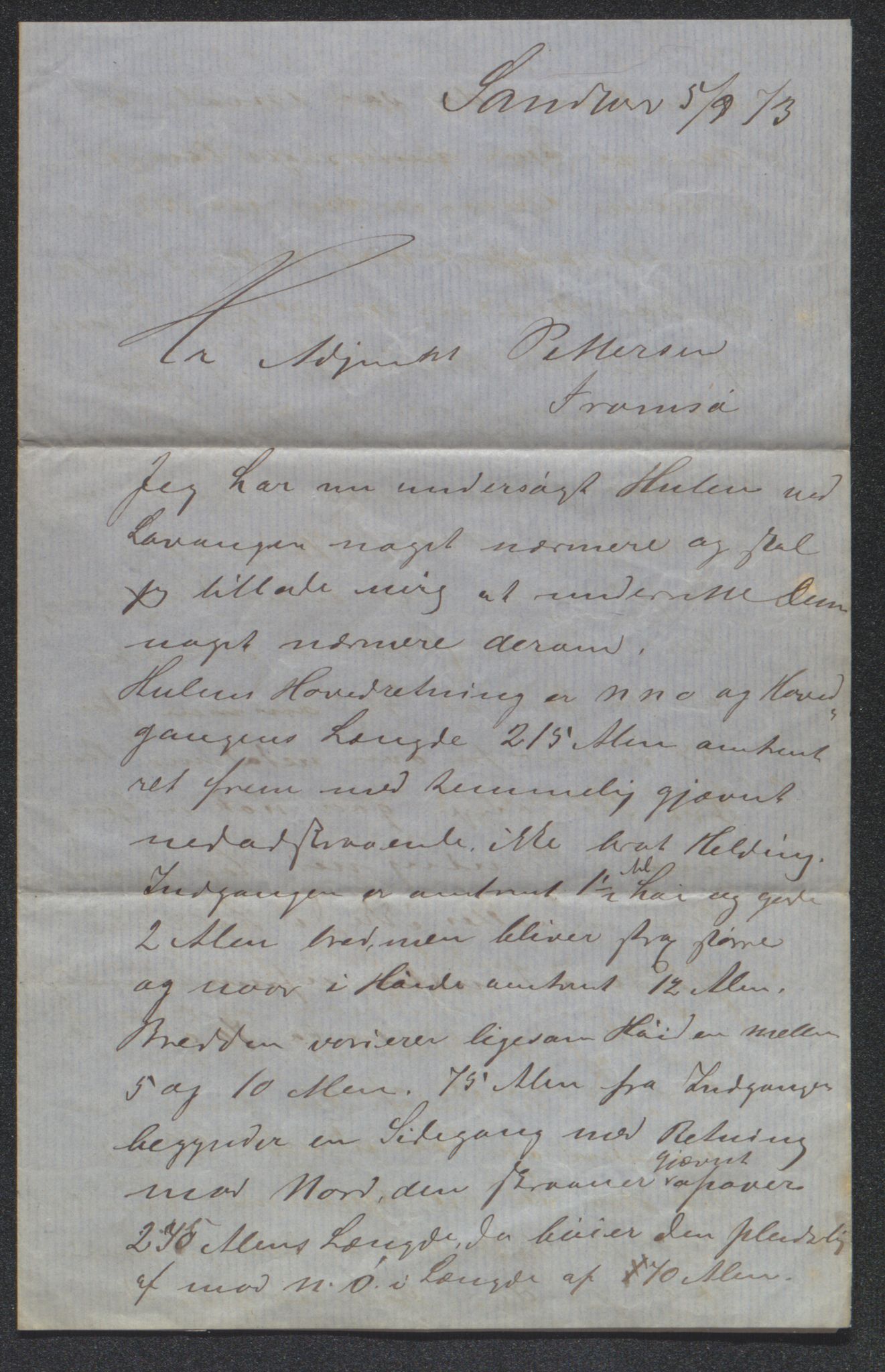 Tromsø Museum, AV/SATØ-S-0162/D/Db/L0032: Journalsaker og innkomne brev, 1872-1878, s. 71