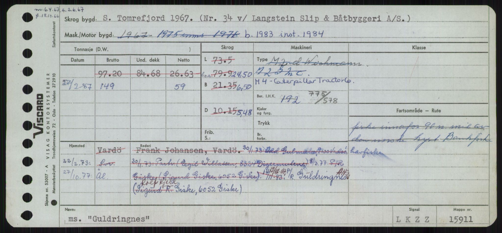 Sjøfartsdirektoratet med forløpere, Skipsmålingen, AV/RA-S-1627/H/Ha/L0002/0002: Fartøy, Eik-Hill / Fartøy, G-Hill, s. 309