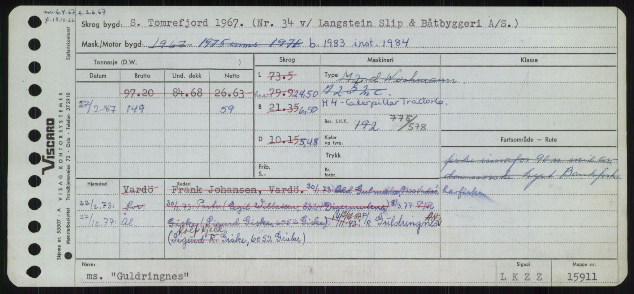 Sjøfartsdirektoratet med forløpere, Skipsmålingen, RA/S-1627/H/Ha/L0002/0002: Fartøy, Eik-Hill / Fartøy, G-Hill, s. 309