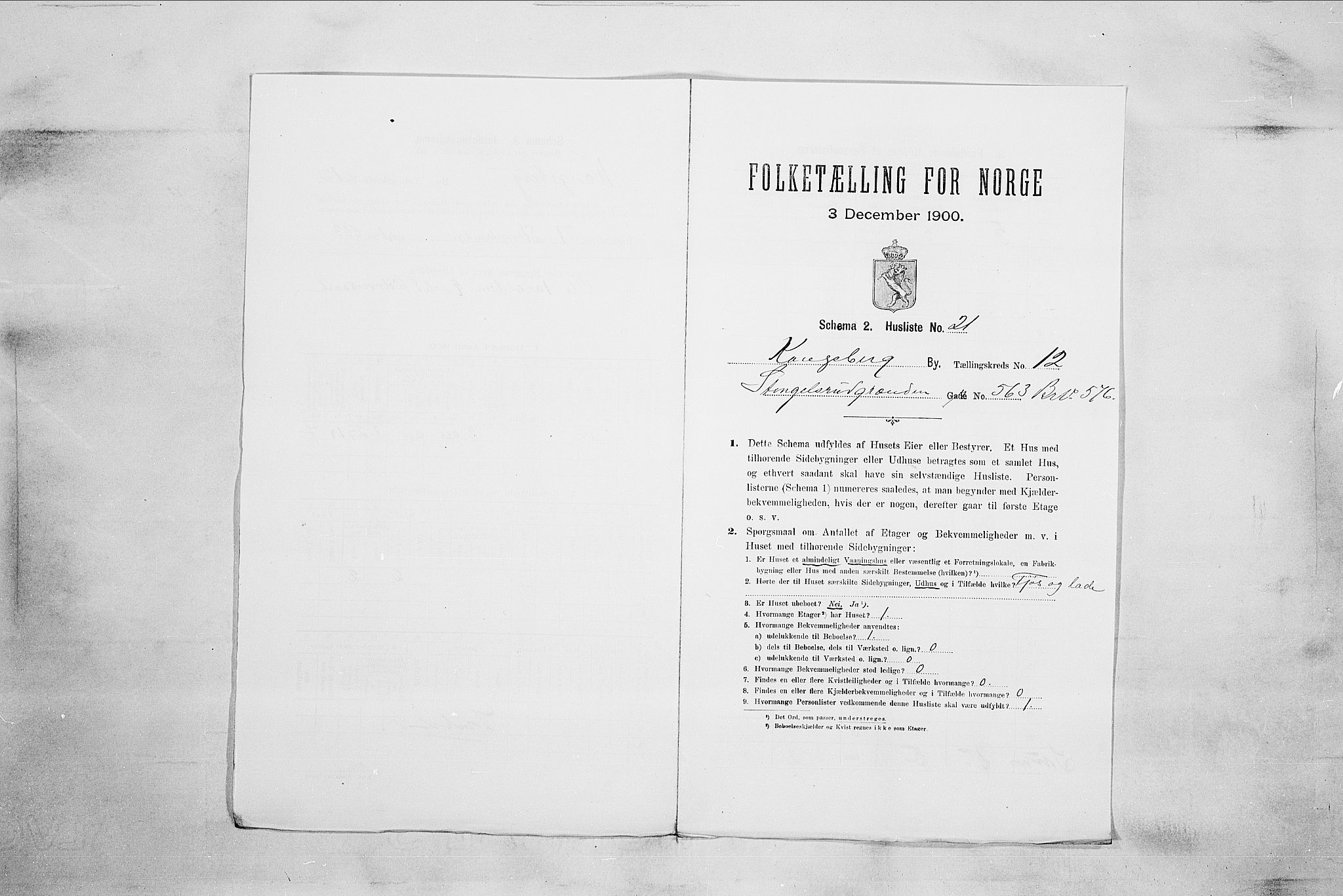RA, Folketelling 1900 for 0604 Kongsberg kjøpstad, 1900, s. 2199