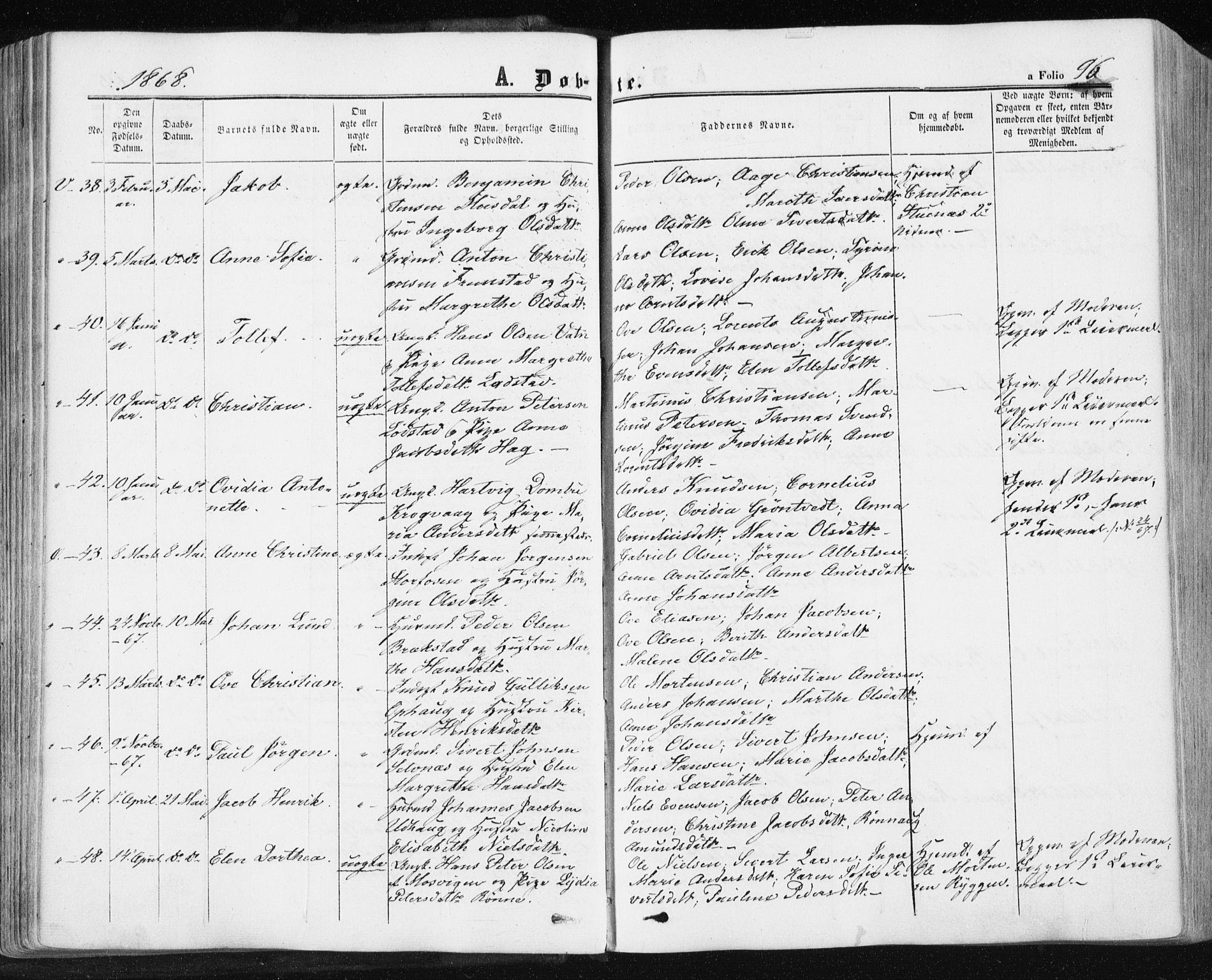Ministerialprotokoller, klokkerbøker og fødselsregistre - Sør-Trøndelag, SAT/A-1456/659/L0737: Ministerialbok nr. 659A07, 1857-1875, s. 96