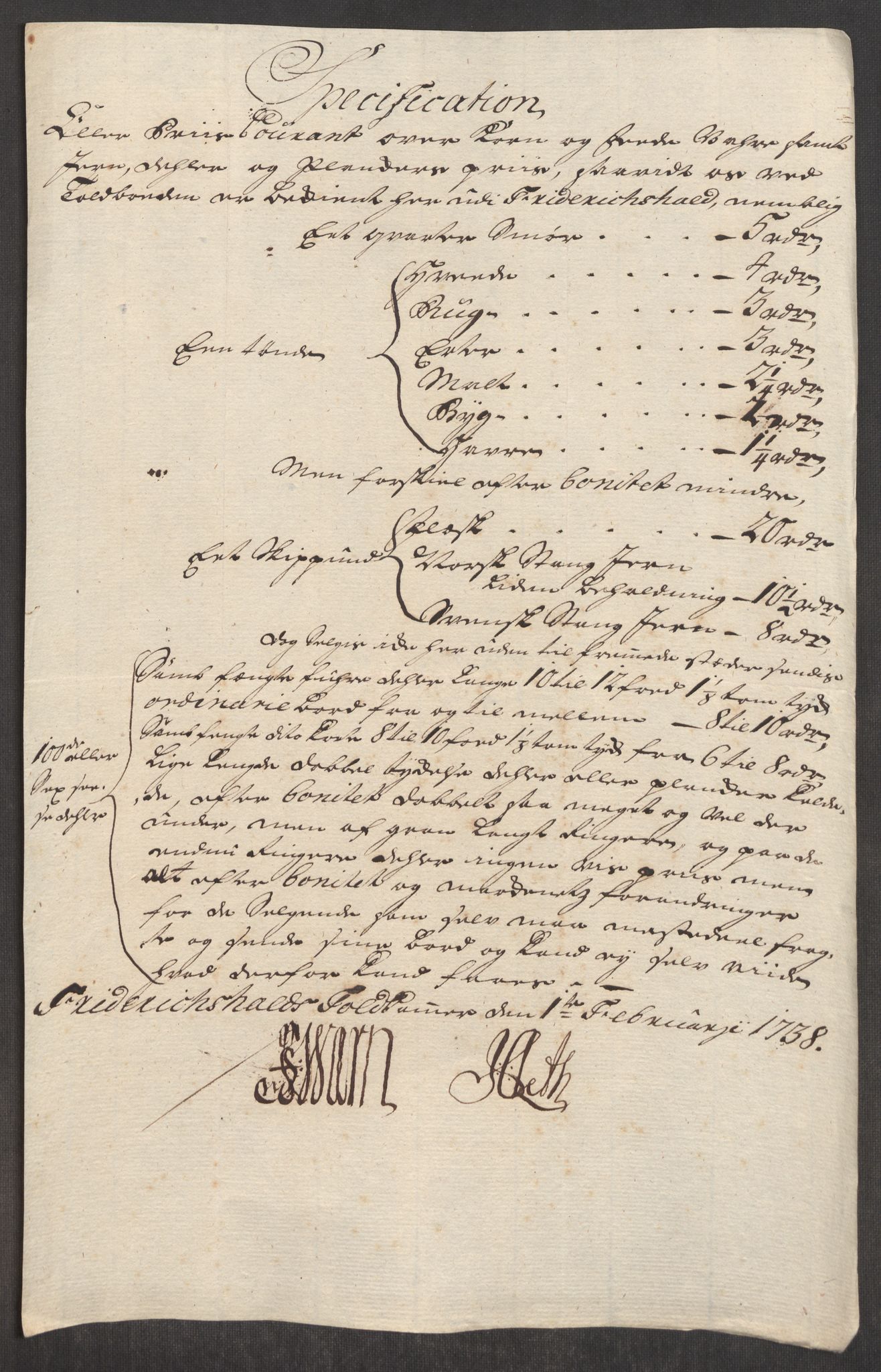 Rentekammeret inntil 1814, Realistisk ordnet avdeling, AV/RA-EA-4070/Oe/L0001: [Ø1]: Priskuranter, 1712-1739, s. 674