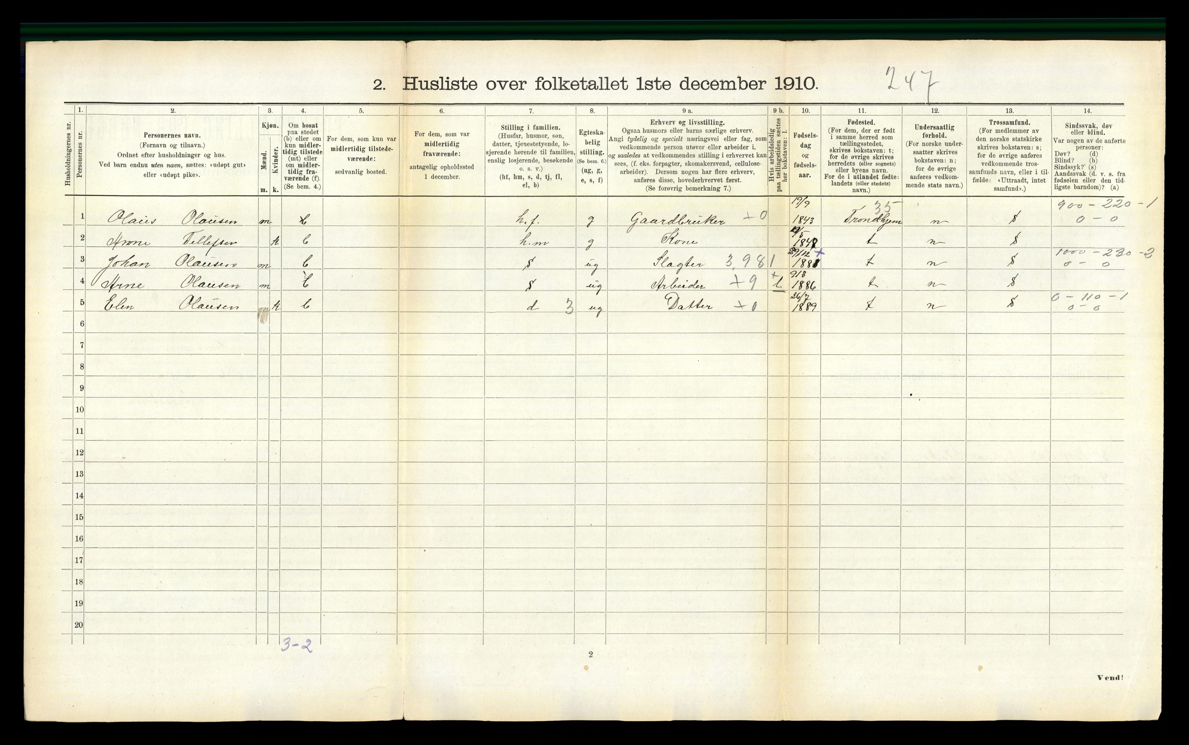 RA, Folketelling 1910 for 1622 Agdenes herred, 1910, s. 112