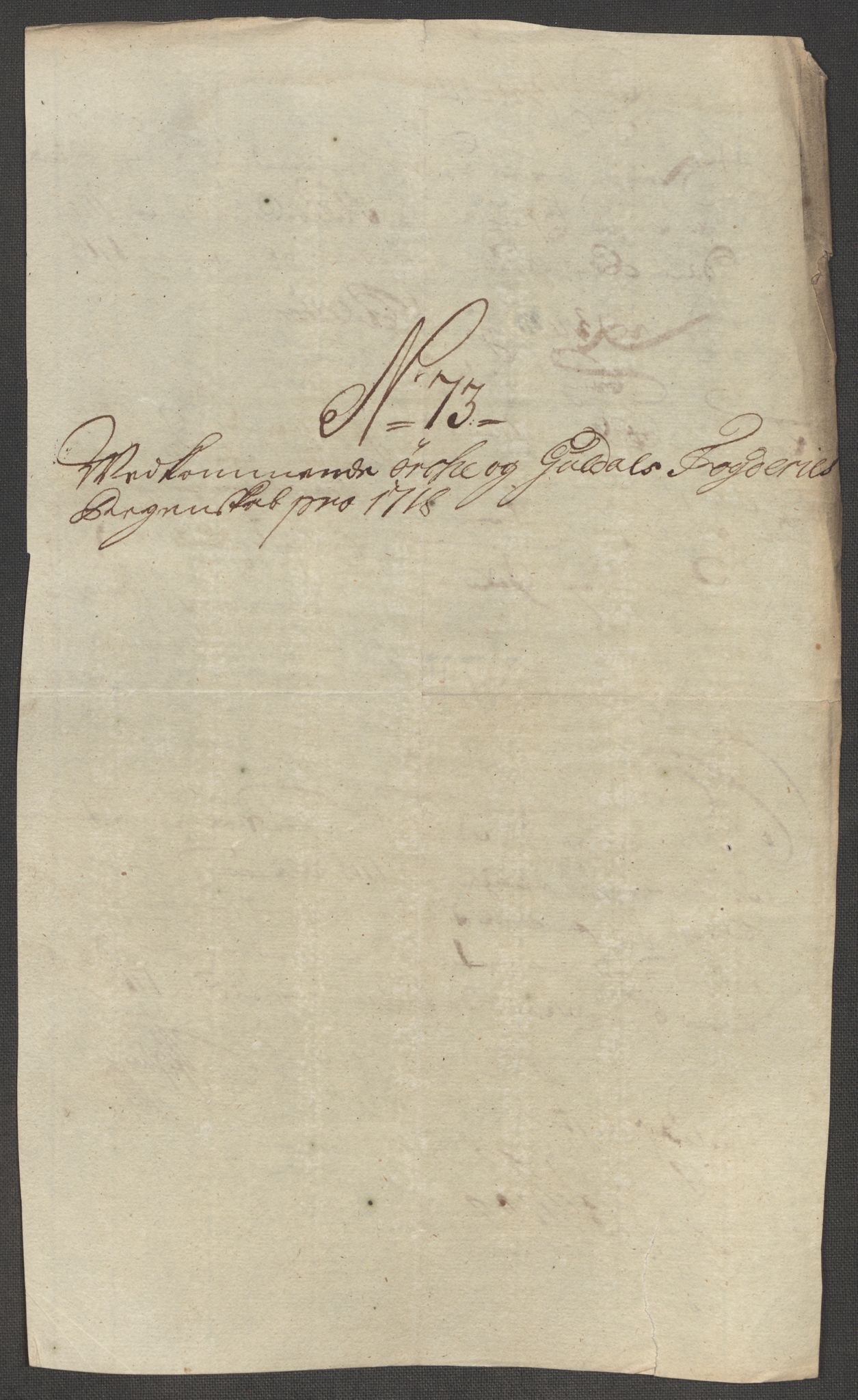 Rentekammeret inntil 1814, Reviderte regnskaper, Fogderegnskap, RA/EA-4092/R60/L3972: Fogderegnskap Orkdal og Gauldal, 1718, s. 158