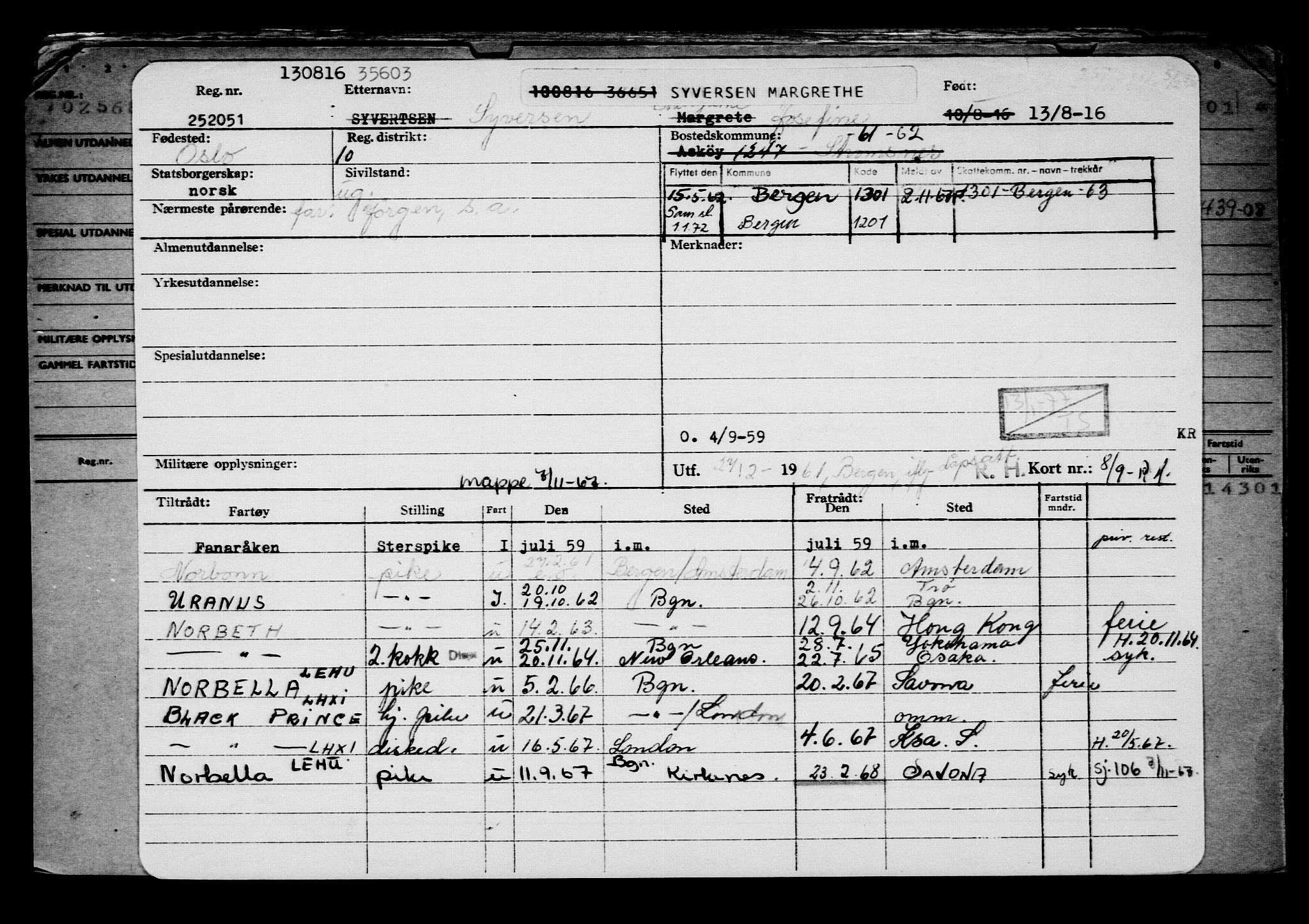 Direktoratet for sjømenn, AV/RA-S-3545/G/Gb/L0141: Hovedkort, 1916, s. 562