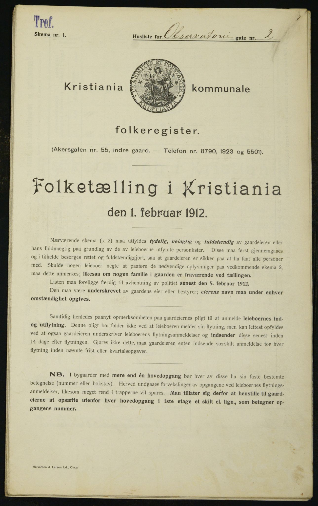 OBA, Kommunal folketelling 1.2.1912 for Kristiania, 1912, s. 74831
