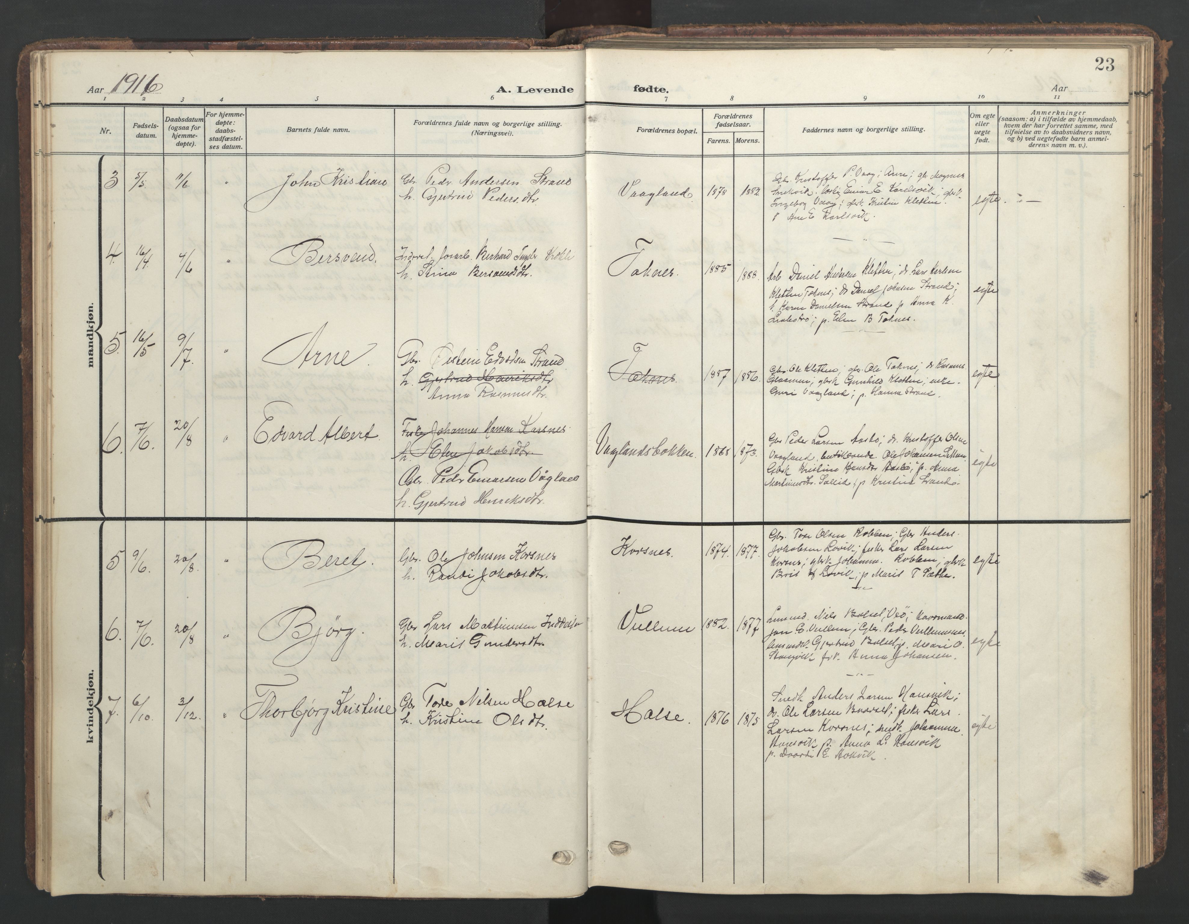 Ministerialprotokoller, klokkerbøker og fødselsregistre - Møre og Romsdal, AV/SAT-A-1454/576/L0891: Klokkerbok nr. 576C02, 1909-1946, s. 23