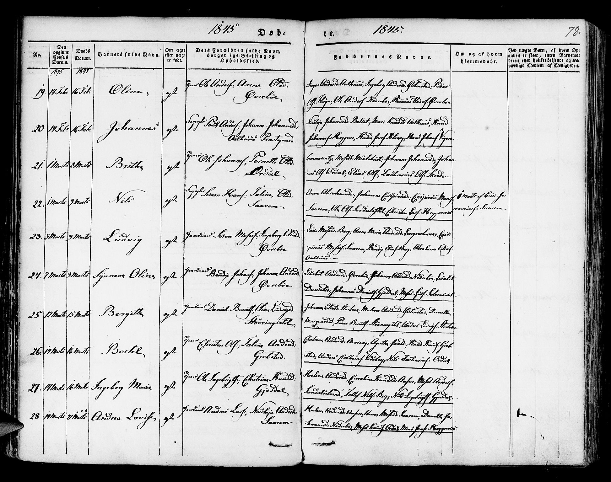 Jølster sokneprestembete, AV/SAB-A-80701/H/Haa/Haaa/L0009: Ministerialbok nr. A 9, 1833-1848, s. 78