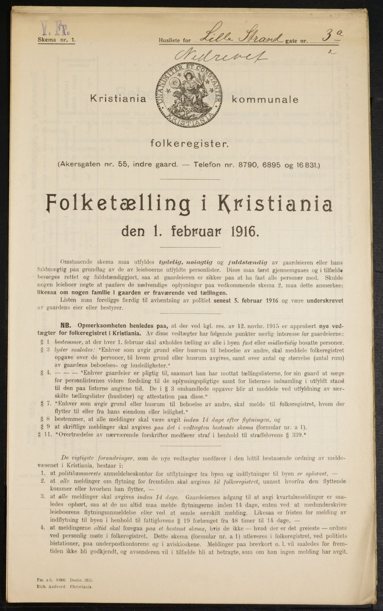 OBA, Kommunal folketelling 1.2.1916 for Kristiania, 1916, s. 58885