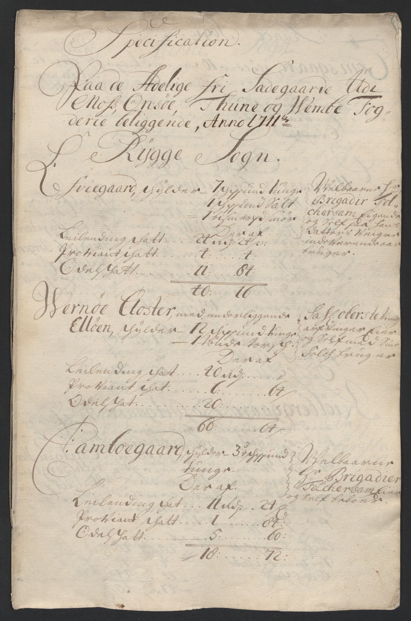 Rentekammeret inntil 1814, Reviderte regnskaper, Fogderegnskap, RA/EA-4092/R04/L0136: Fogderegnskap Moss, Onsøy, Tune, Veme og Åbygge, 1711, s. 181