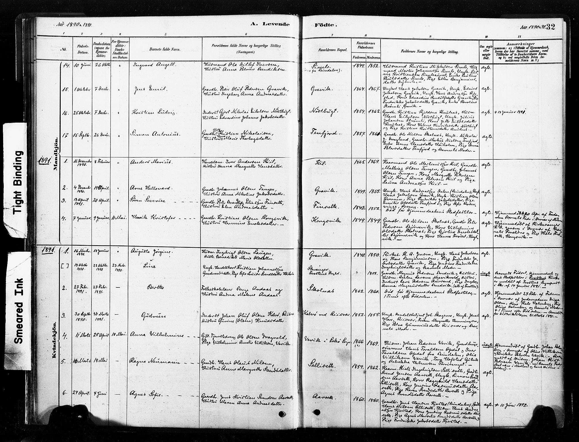 Ministerialprotokoller, klokkerbøker og fødselsregistre - Nord-Trøndelag, SAT/A-1458/789/L0705: Ministerialbok nr. 789A01, 1878-1910, s. 32