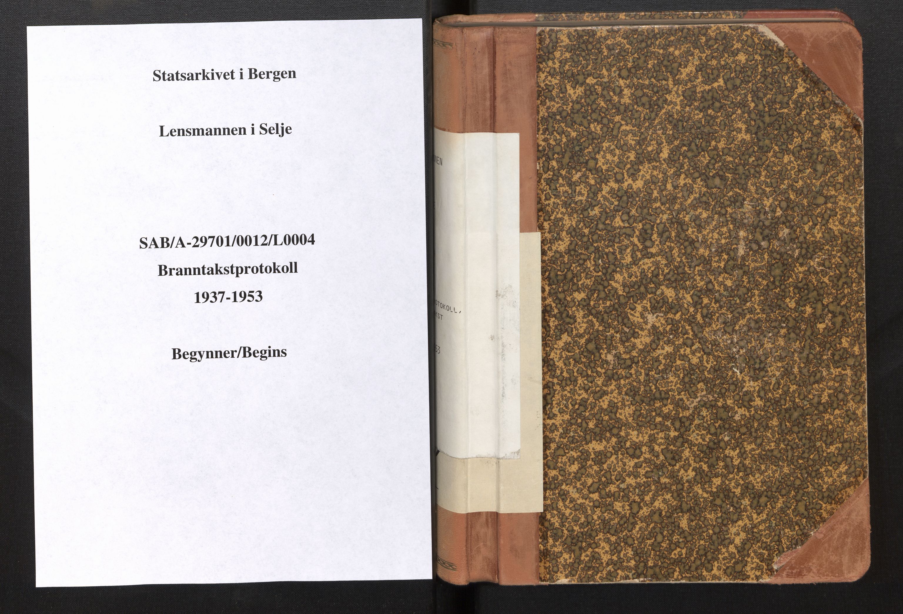 Lensmannen i Selje, SAB/A-29701/0012/L0004: Branntakstprotokoll, skjematakst, 1937-1953