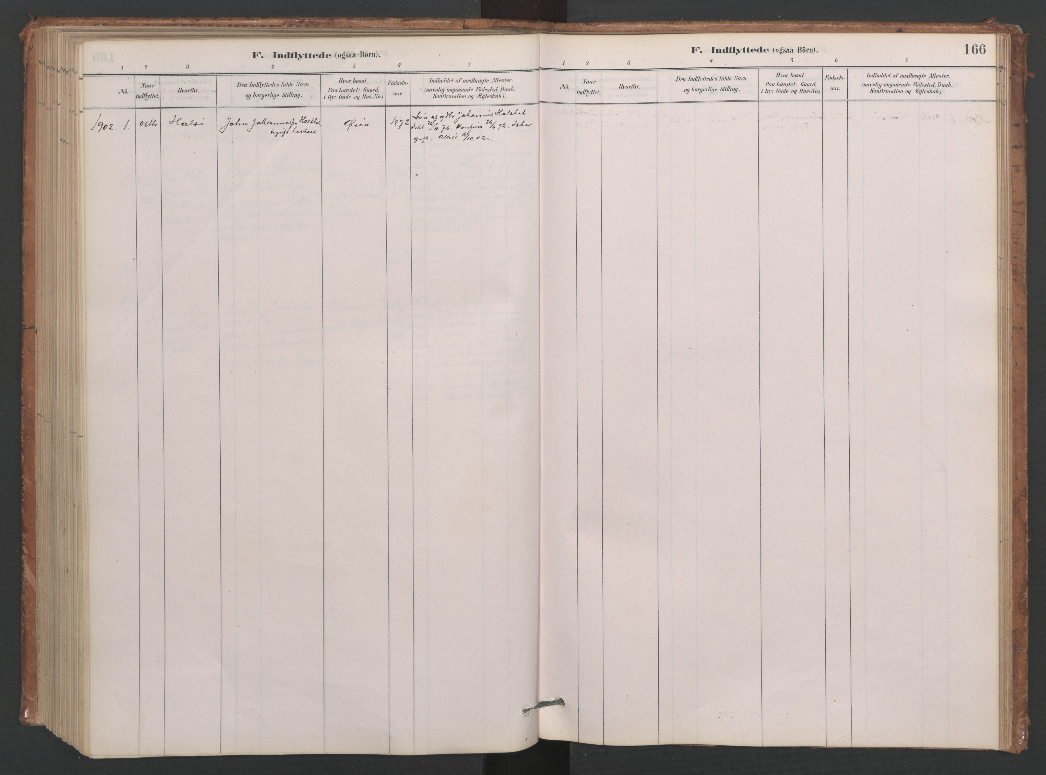 Ministerialprotokoller, klokkerbøker og fødselsregistre - Møre og Romsdal, SAT/A-1454/593/L1034: Ministerialbok nr. 593A01, 1879-1911, s. 166