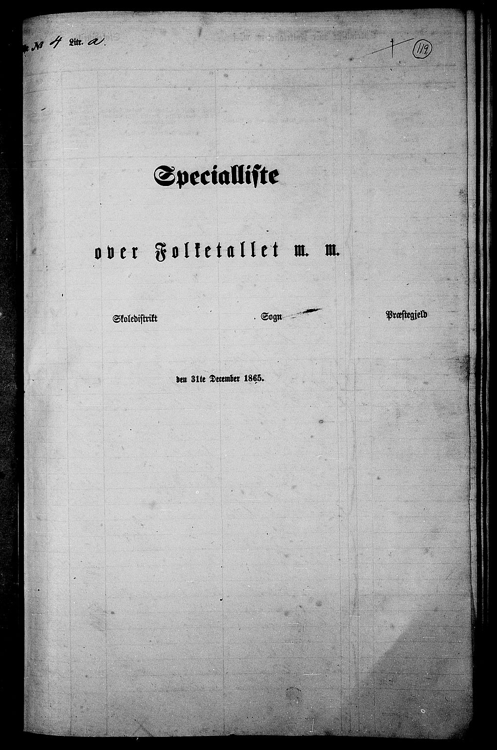 RA, Folketelling 1865 for 0515P Vågå prestegjeld, 1865, s. 109
