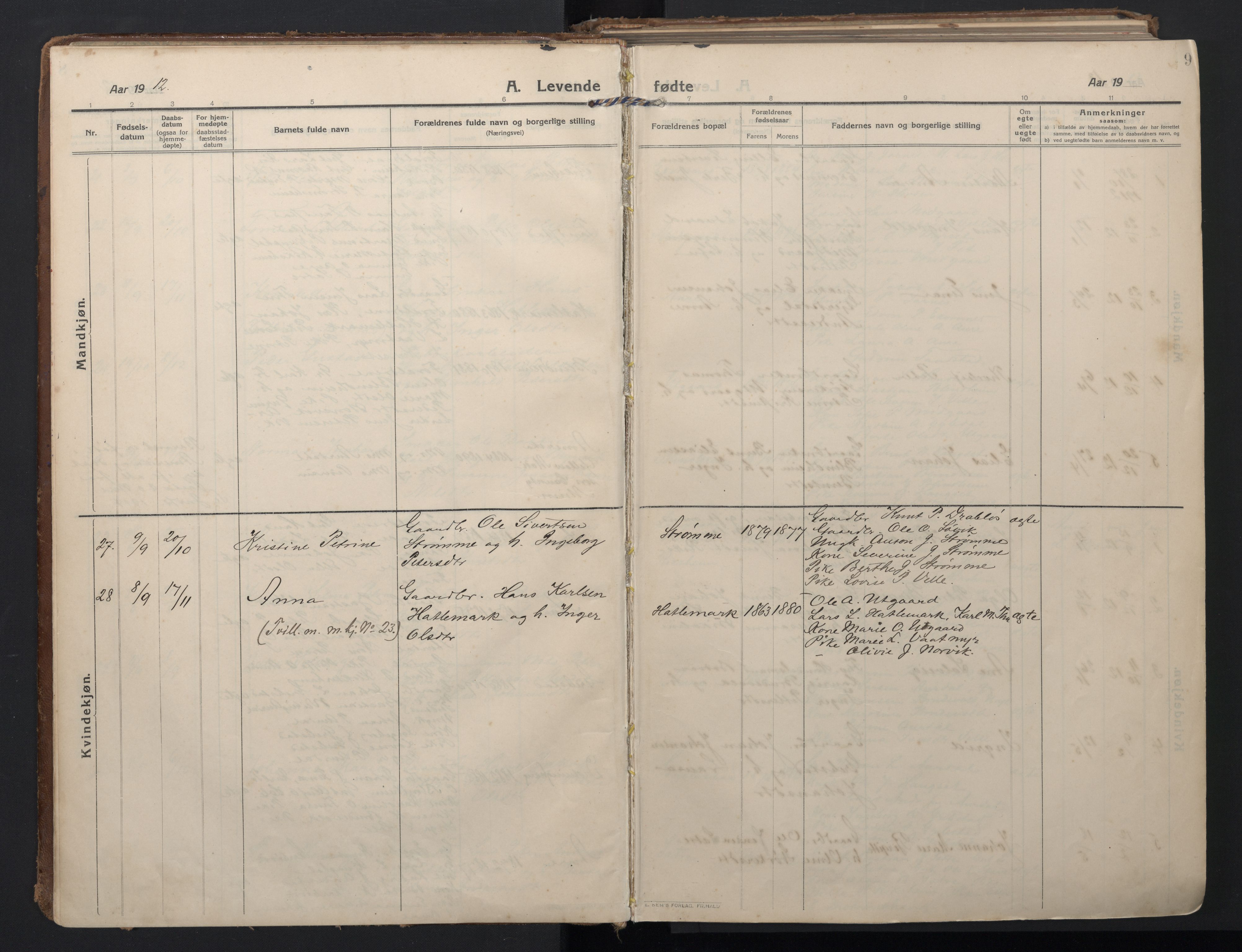 Ministerialprotokoller, klokkerbøker og fødselsregistre - Møre og Romsdal, AV/SAT-A-1454/523/L0337: Ministerialbok nr. 523A04, 1911-1929, s. 9