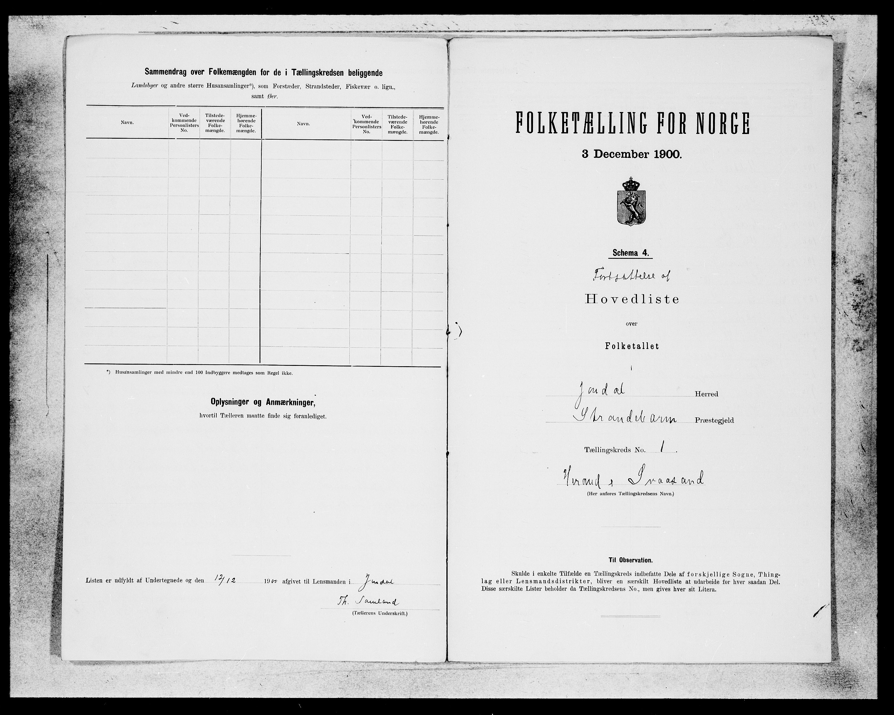 SAB, Folketelling 1900 for 1227 Jondal herred, 1900, s. 3