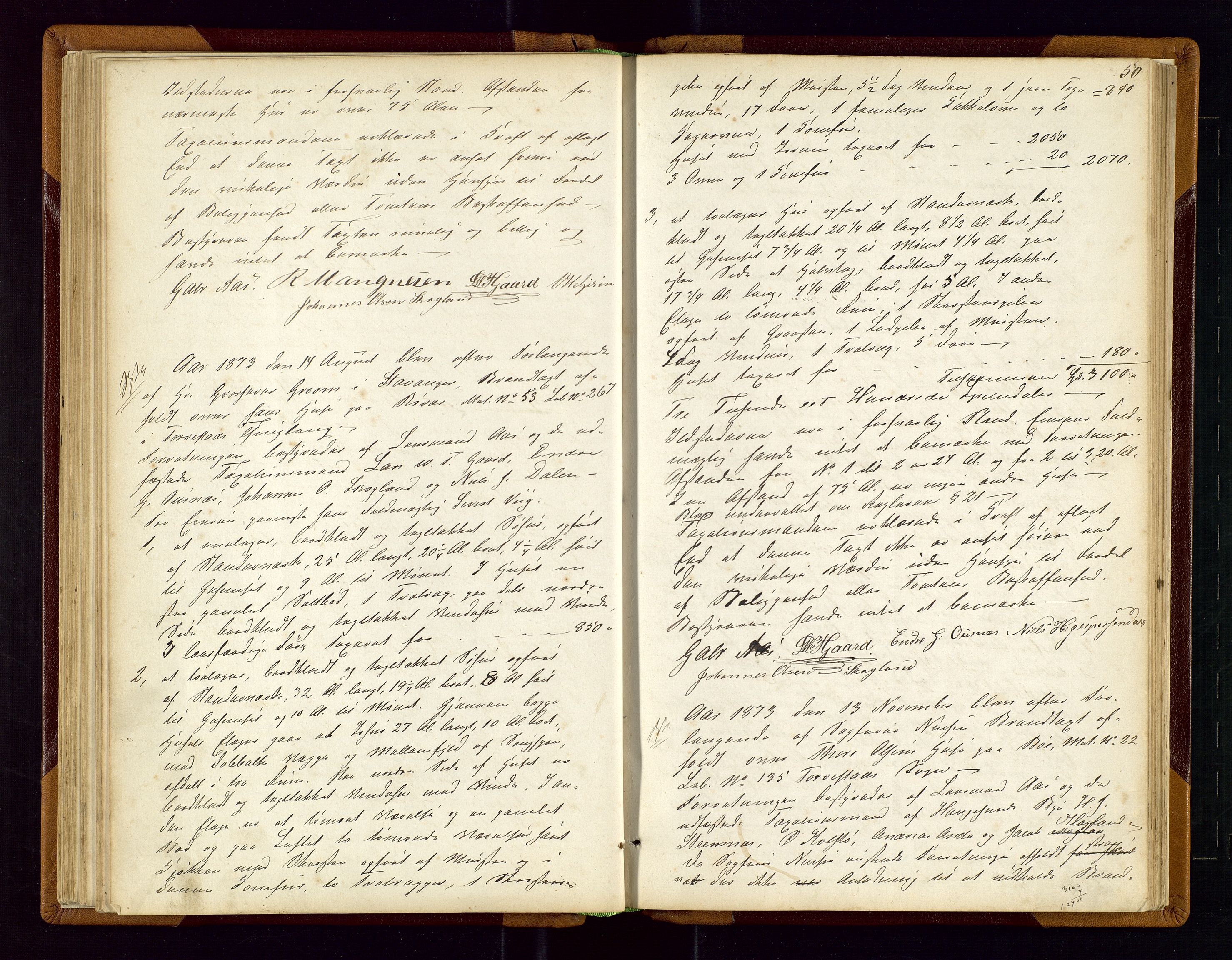 Torvestad lensmannskontor, SAST/A-100307/1/Goa/L0001: "Brandtaxationsprotokol for Torvestad Thinglag", 1867-1883, s. 49b-50a