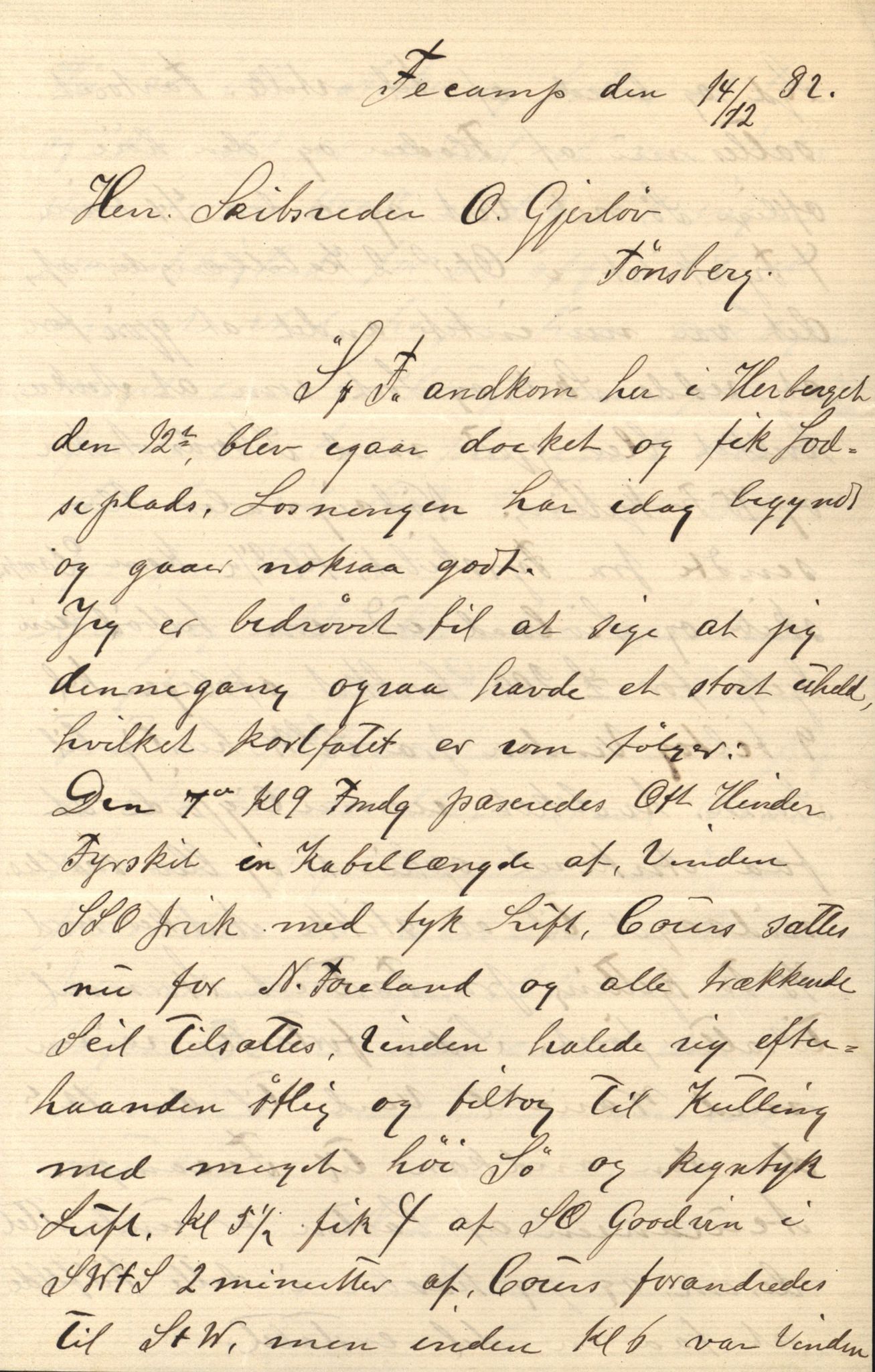 Pa 63 - Østlandske skibsassuranceforening, VEMU/A-1079/G/Ga/L0014/0010: Havaridokumenter / Solveig, Spes & Fides, Framnes, Fosna, 1882, s. 6