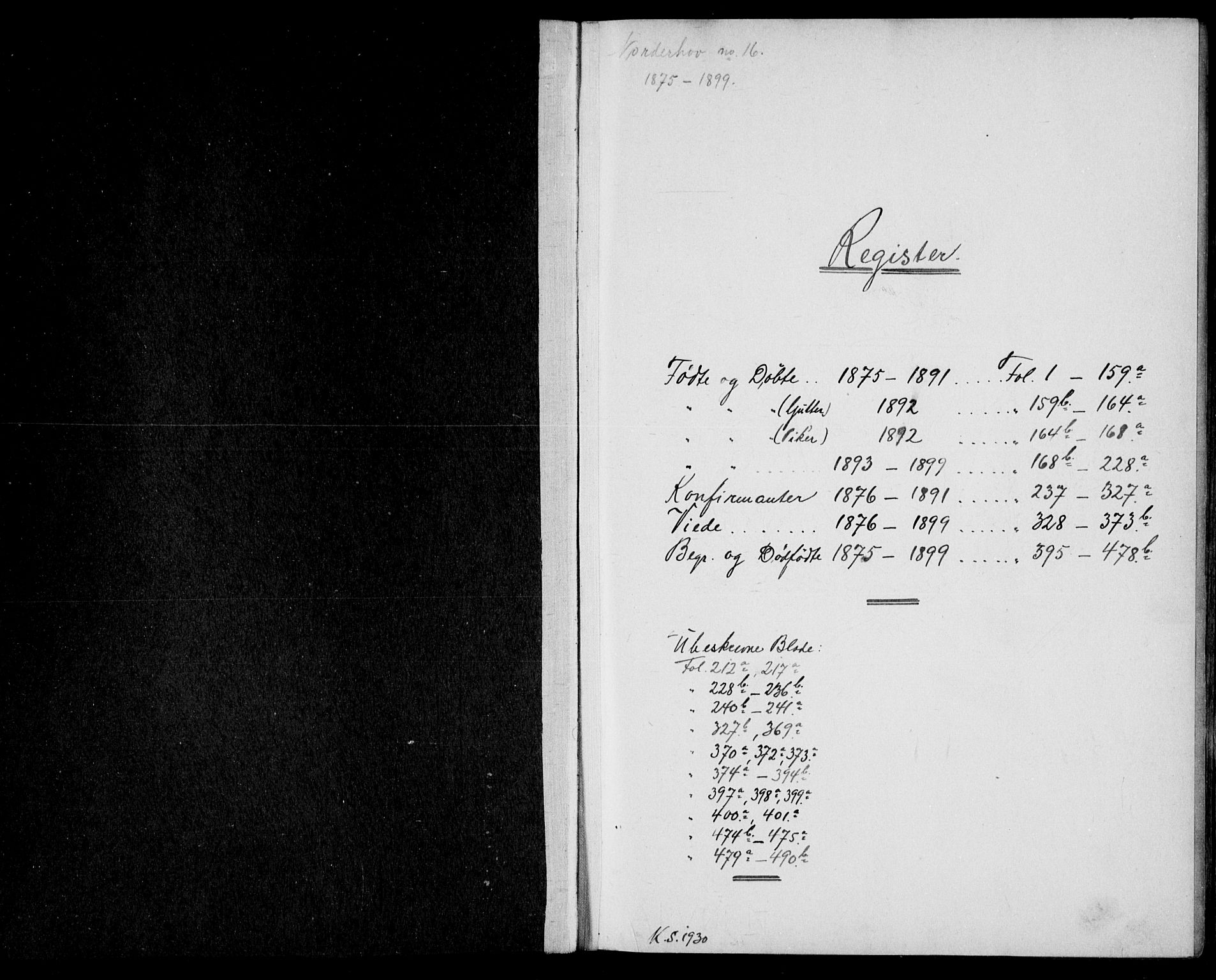 Norderhov kirkebøker, AV/SAKO-A-237/G/Gb/L0001: Klokkerbok nr. II 1, 1876-1899