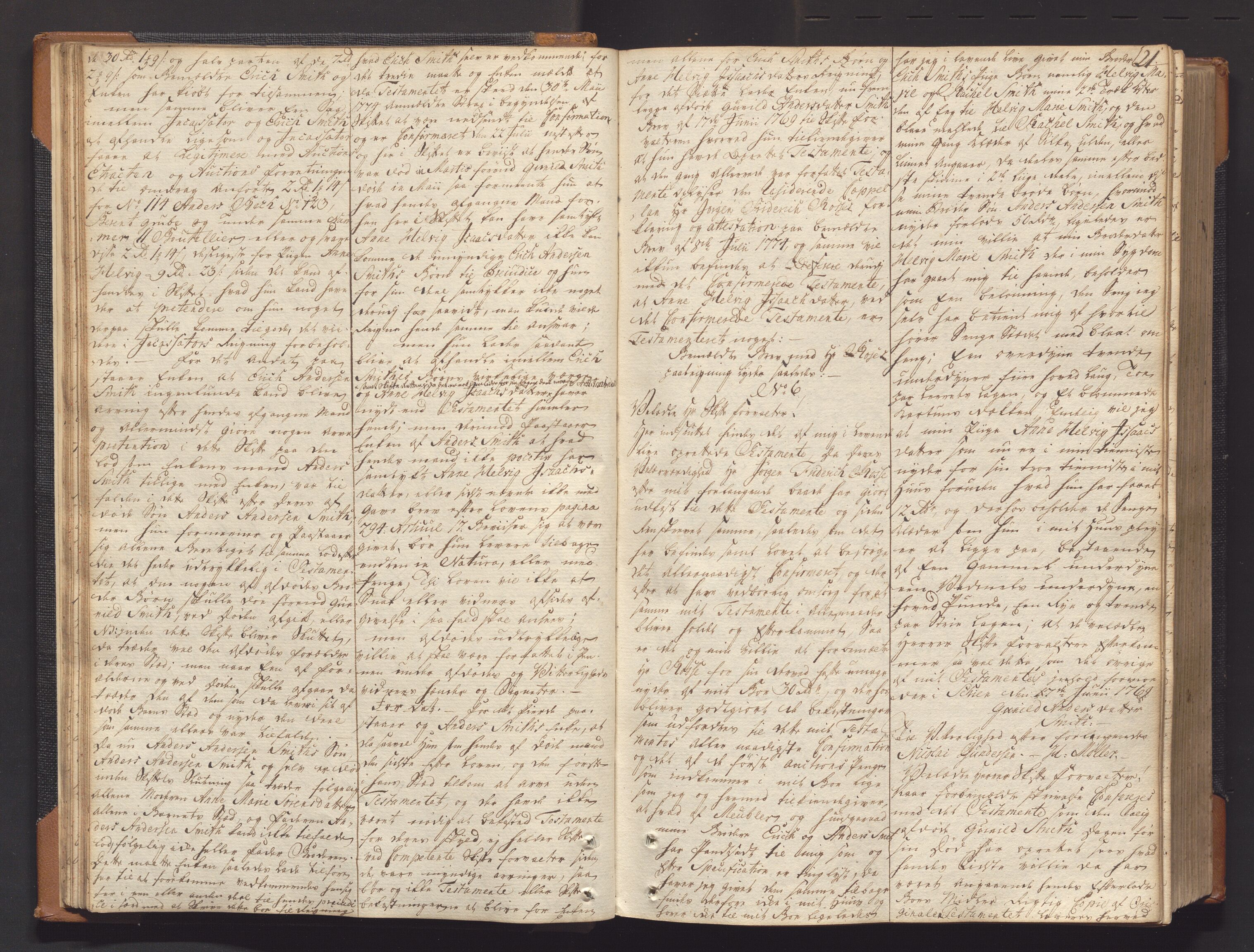 Skien byfogd, AV/SAKO-A-219/H/Hb/L0008a: Skifteprotokoll, 1777-1779, s. 20b-21a