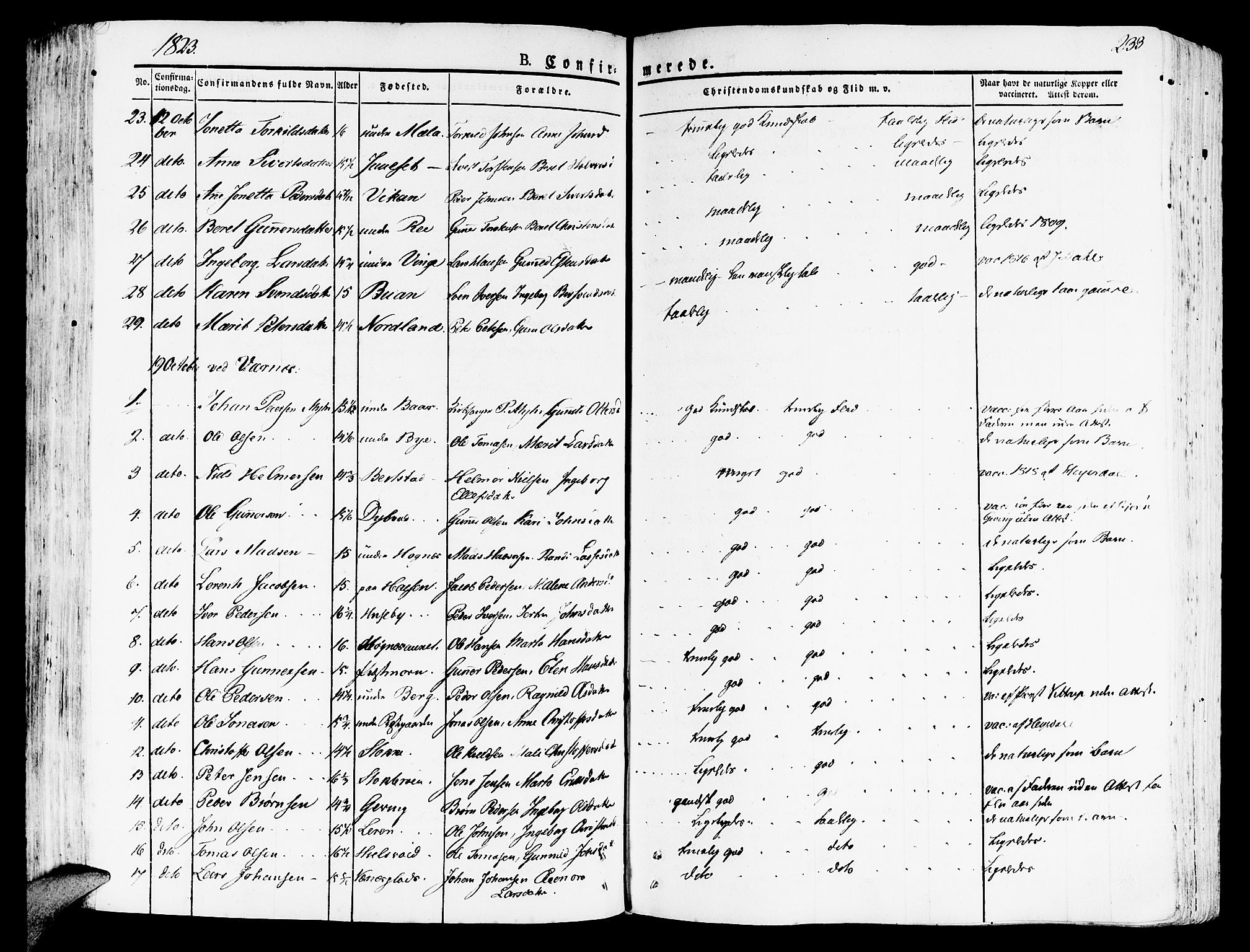 Ministerialprotokoller, klokkerbøker og fødselsregistre - Nord-Trøndelag, SAT/A-1458/709/L0070: Ministerialbok nr. 709A10, 1820-1832, s. 233