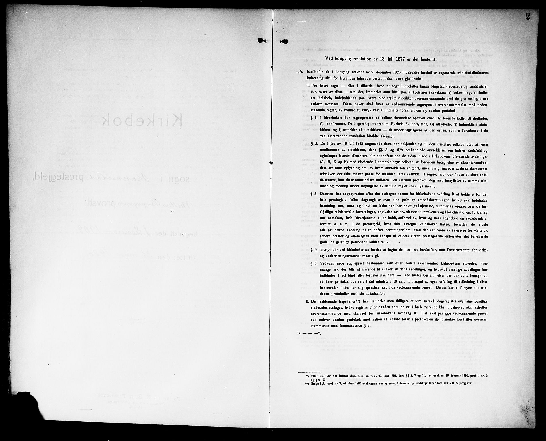Rakkestad prestekontor Kirkebøker, SAO/A-2008/G/Gb/L0002: Klokkerbok nr. II 2, 1909-1920, s. 2