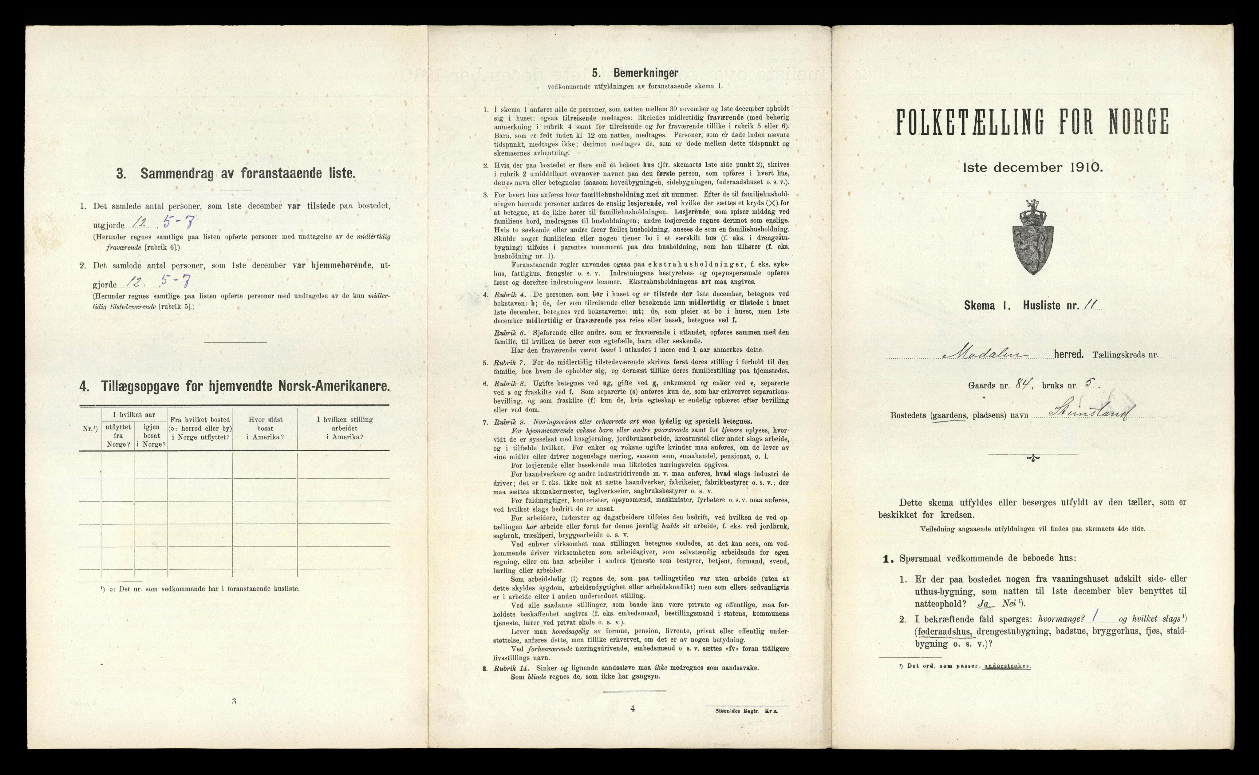 RA, Folketelling 1910 for 1252 Modalen herred, 1910, s. 203