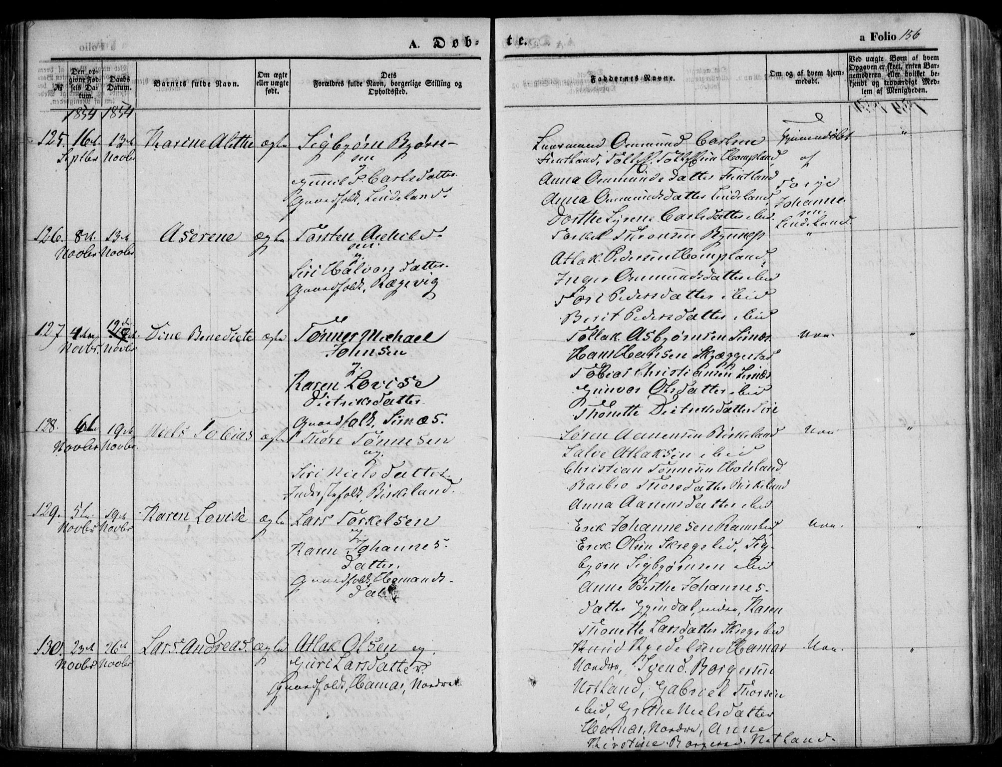 Bakke sokneprestkontor, AV/SAK-1111-0002/F/Fa/Faa/L0005: Ministerialbok nr. A 5, 1847-1855, s. 156