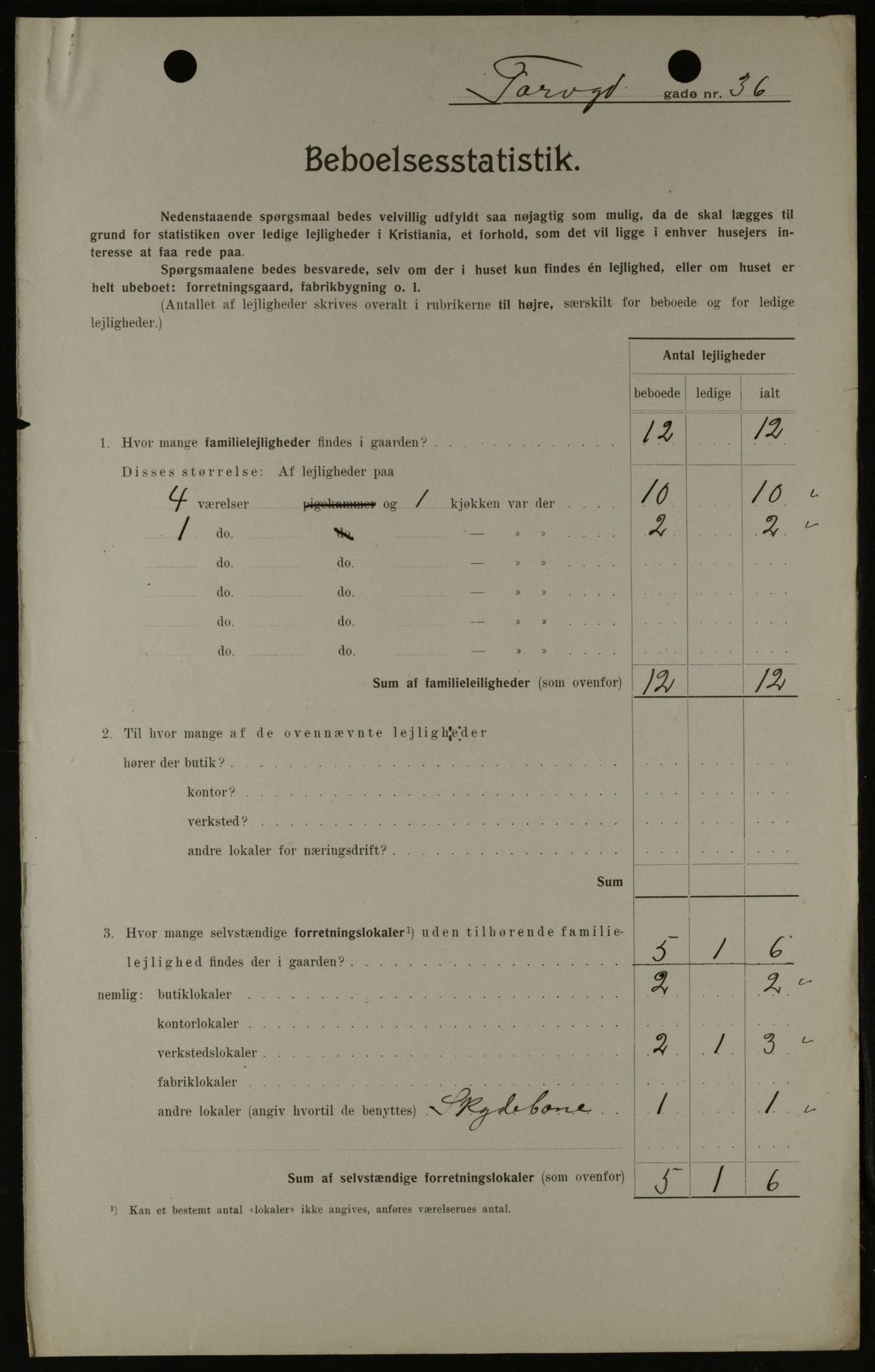 OBA, Kommunal folketelling 1.2.1908 for Kristiania kjøpstad, 1908, s. 102871
