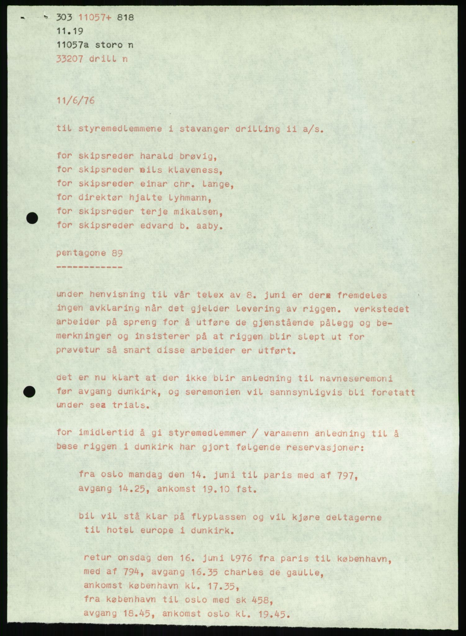 Pa 1503 - Stavanger Drilling AS, SAST/A-101906/A/Ab/Abc/L0006: Styrekorrespondanse Stavanger Drilling II A/S, 1974-1977, s. 377